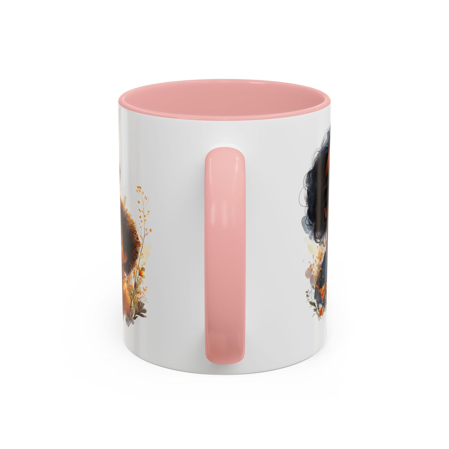 Vibrant Floral Mama & Child Coffee Mug, Black Handle Tea Cup, Perfect Gift for Moms, Cute Nursery Décor, Inspirational Homeware