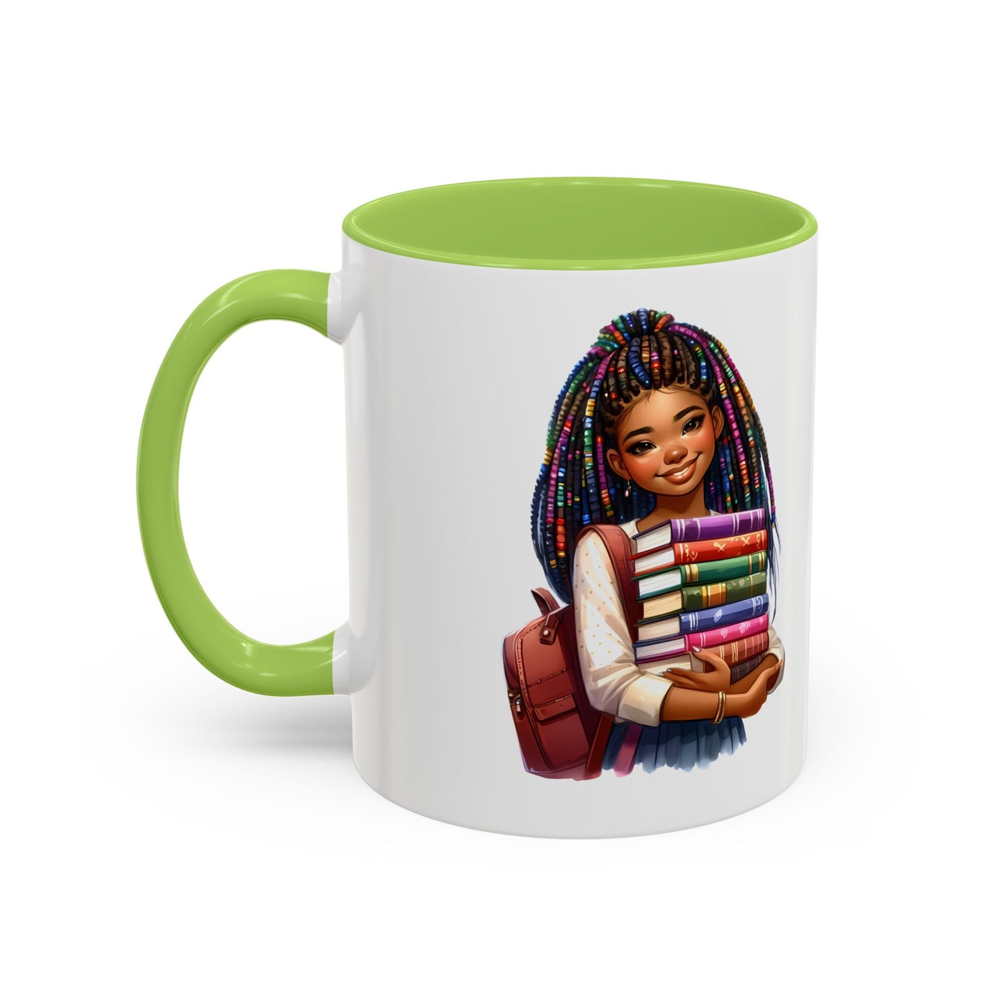 Empowering Accent Coffee Mug - Motivational Gift for Students, Back to School, Afrocentric Mug, Inspirational Drinkware, Colorful Coffee Cup