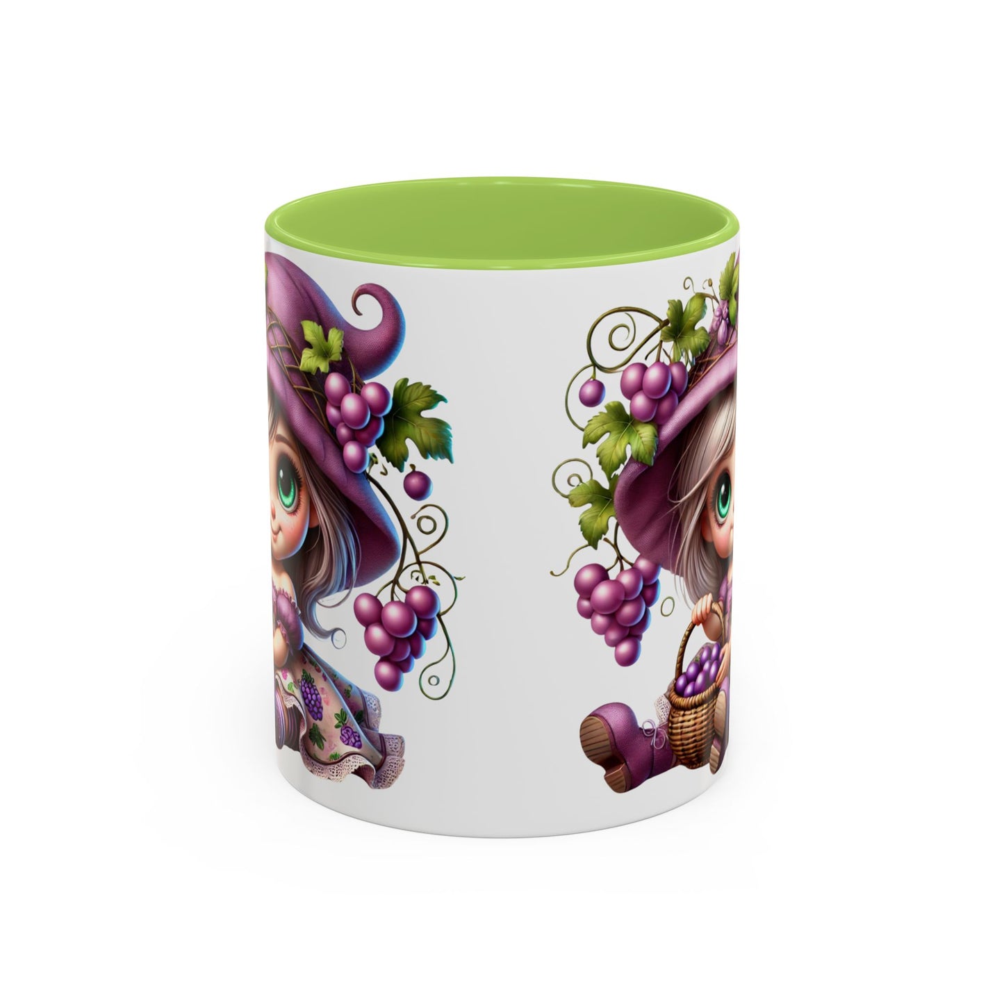 Whimsical Grape Girl Coffee Mug - Perfect for Wine Lovers and Gift Giving
