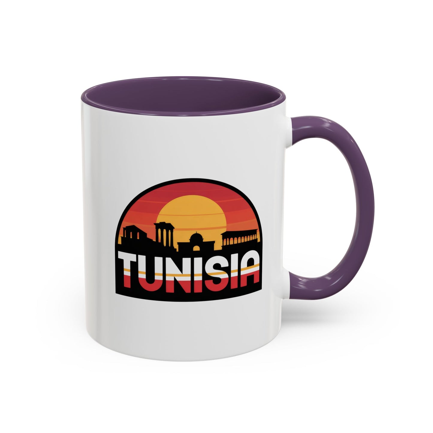 Tunisian Sunset Accent Mug, Coffee Lover Gift, Travel Souvenir, Unique Home Decor, Tea Mug, Vacation Memory
