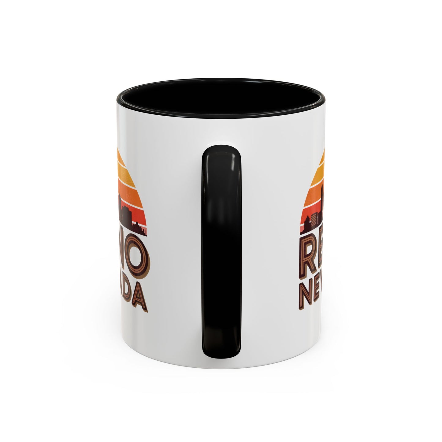 Reno Nevada Accent Coffee Mug | Retro Sunrise Design | Perfect Gift, Kitchen Decor, Souvenir, Coffee Lovers, Travel Mug