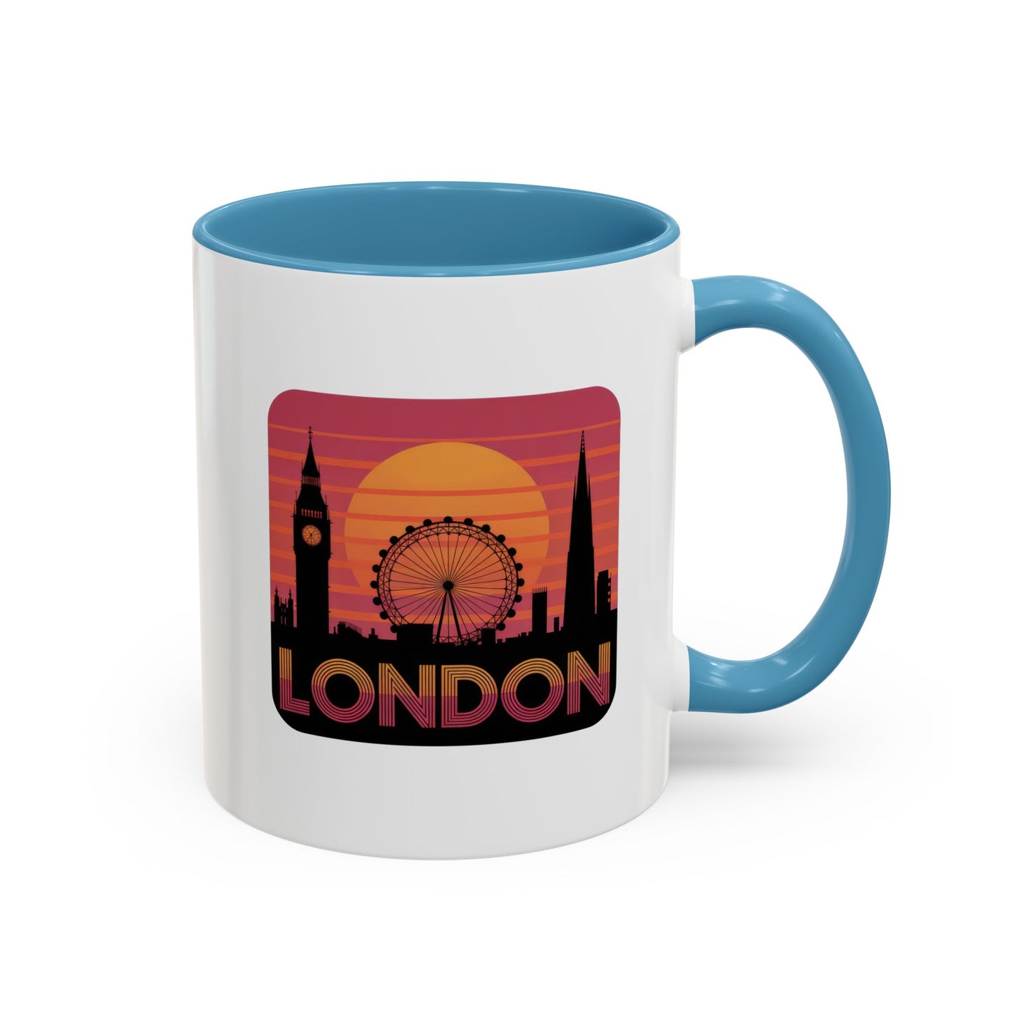 London Skyline Accent Coffee Mug - Perfect Gift for Travelers, London Lovers, Home Decor, Office Use, Road Trip Memories