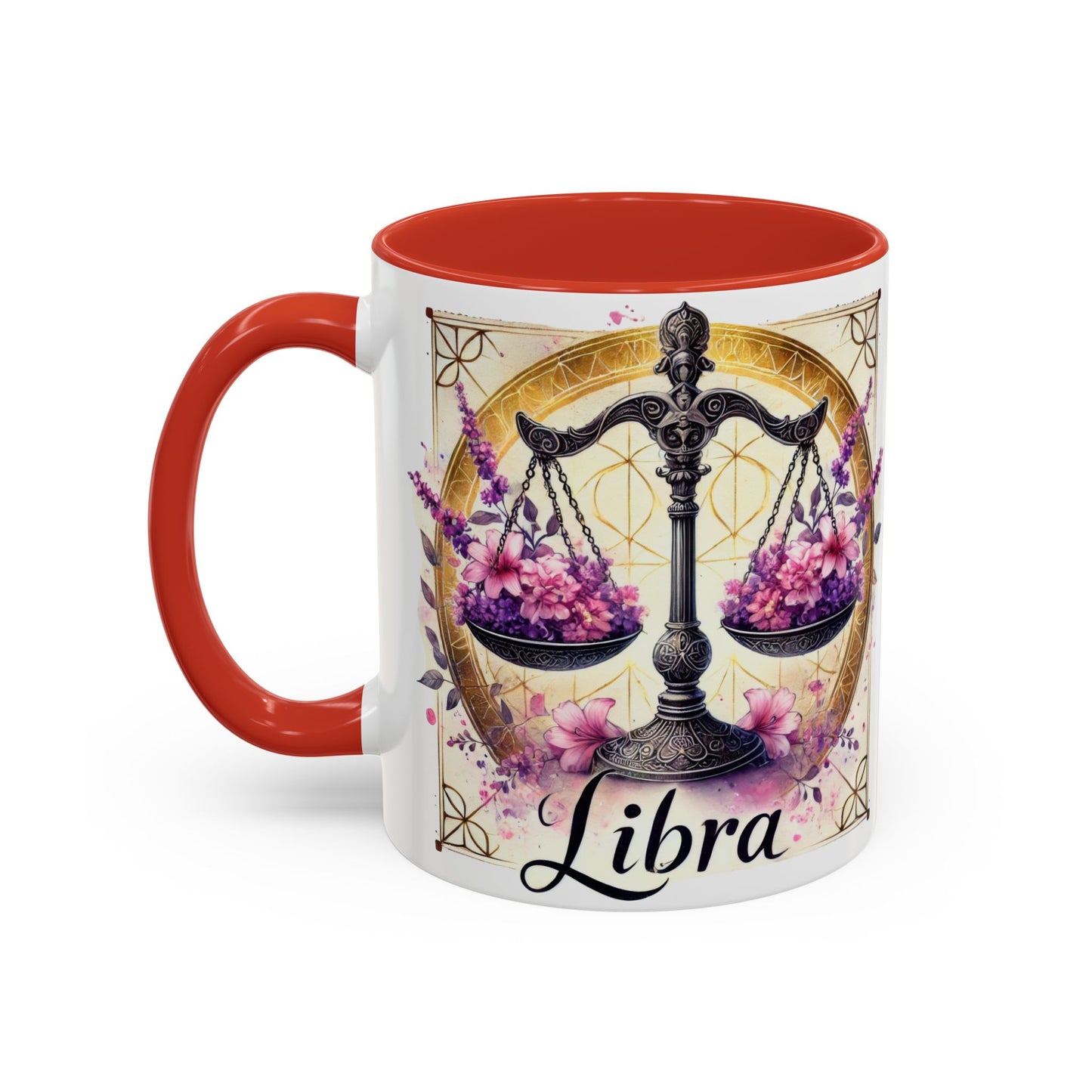 Libra Zodiac Accent Coffee Mug, Horoscope Gift for Astrology Lovers, Cute Libra Decor, Personalized Drinkware, Birthday Gift Idea