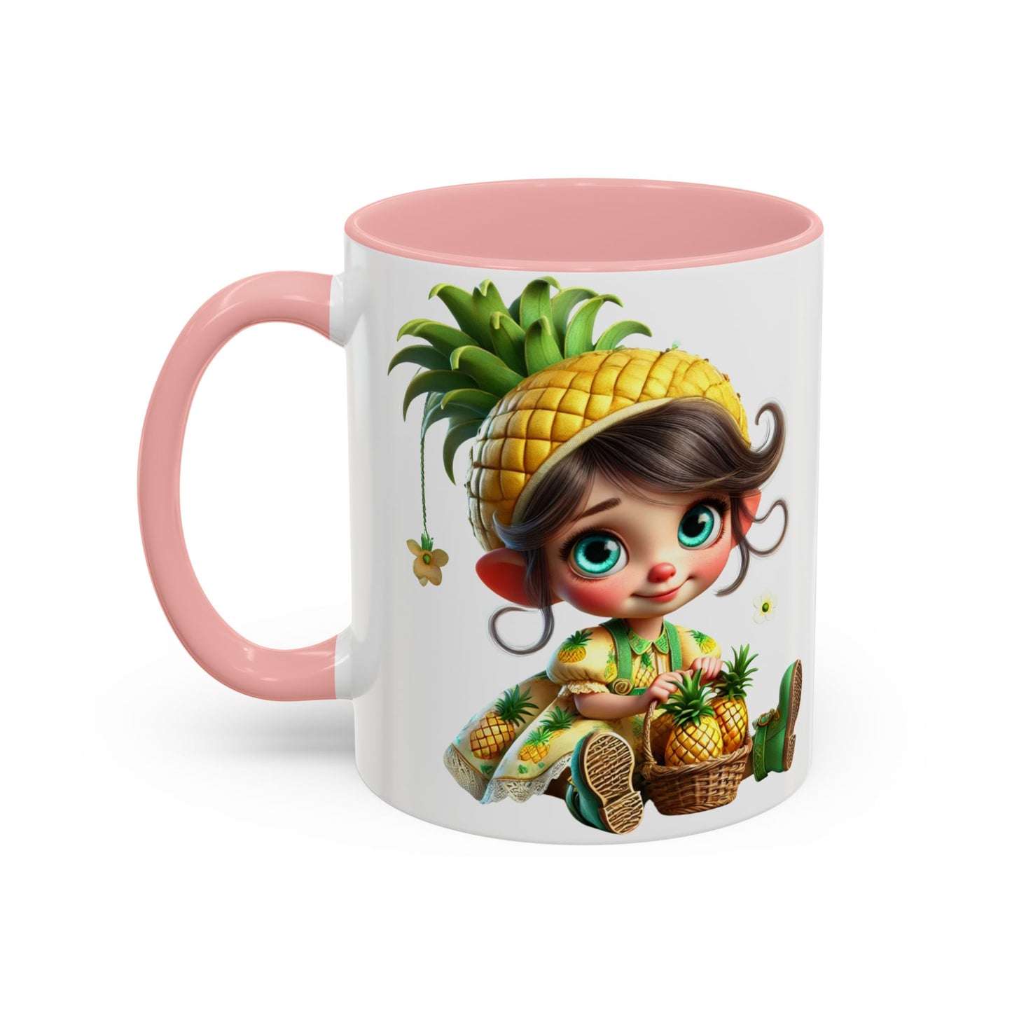 Pineapple-themed Accent Coffee Mug - Tropical Fun for Every Sip