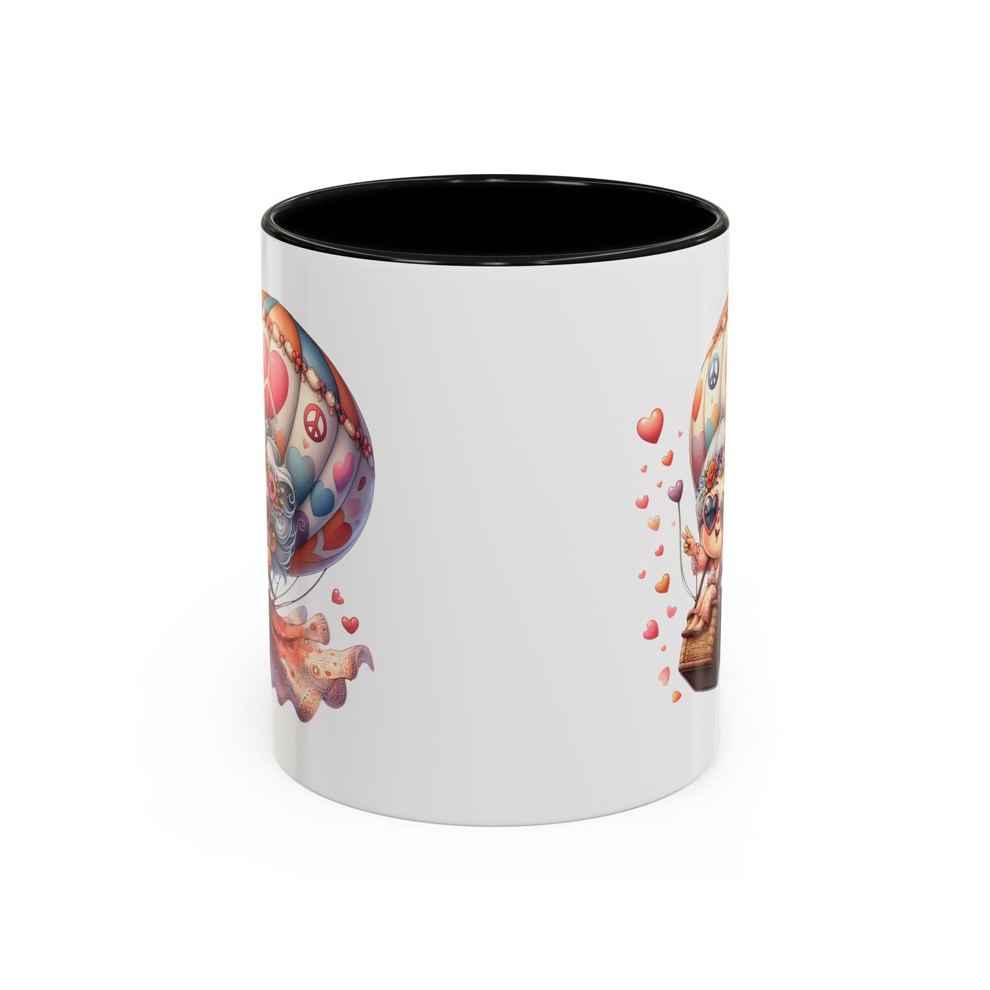 Whimsical Hot Air Balloon Coffee Mug, Cute Couple Mug, Gift for Coffee Lovers, Tea Lover's Gift, Valentine's Day Mug, Birthday Gift