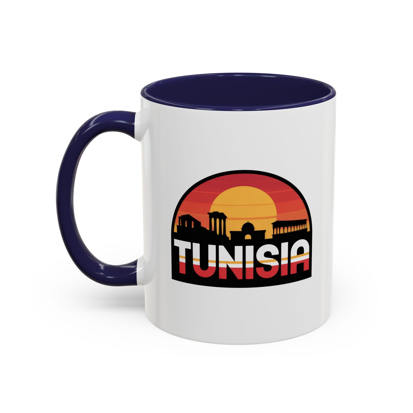 Tunisian Sunset Accent Mug, Coffee Lover Gift, Travel Souvenir, Unique Home Decor, Tea Mug, Vacation Memory