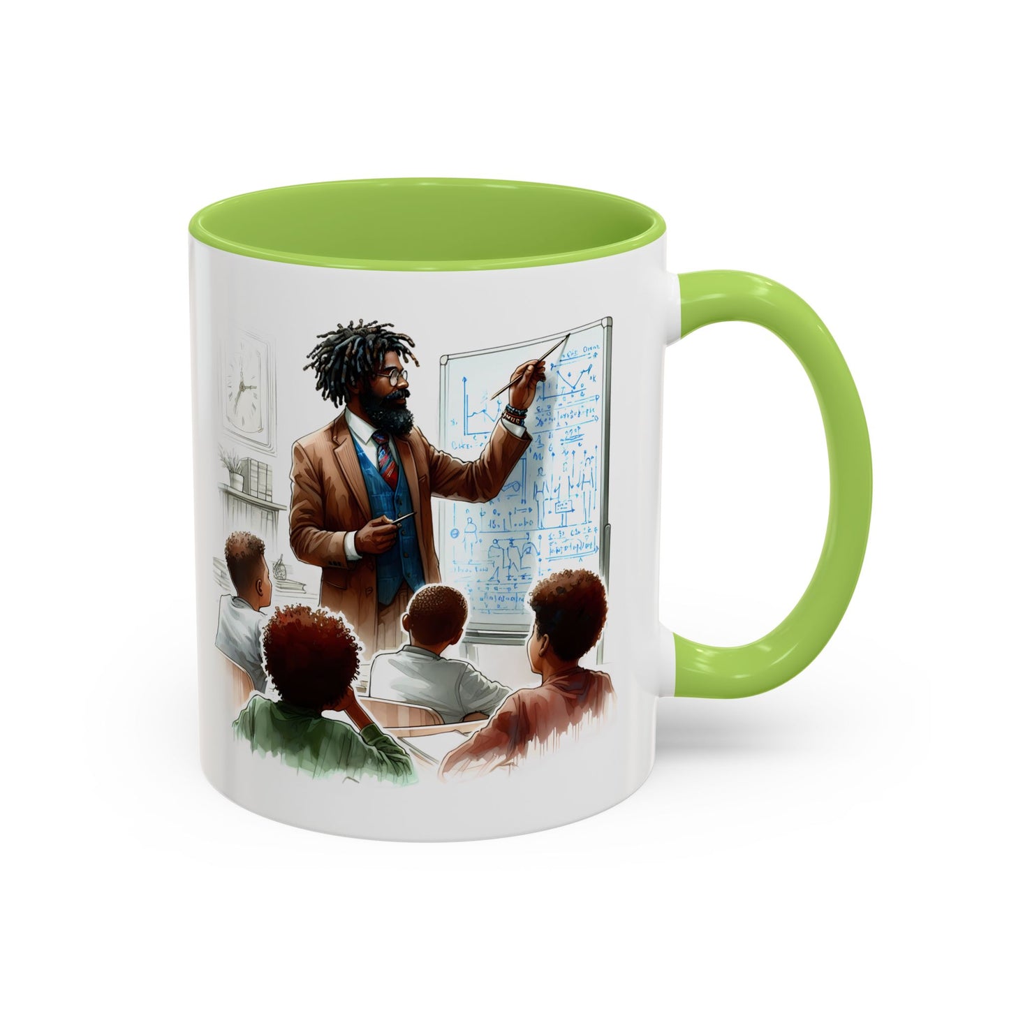 Inspirational Teacher Coffee Mug, Motivational Gift, Black Accent, Education Decor, Classroom Humor, Stylish Drinkware