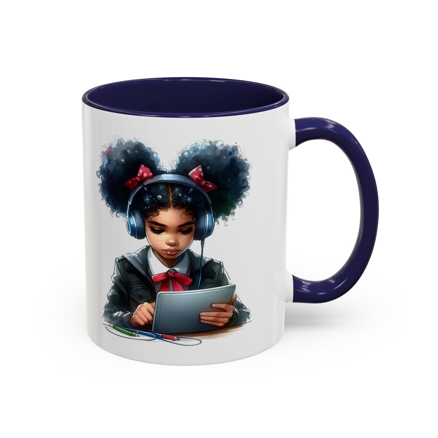 Chic Student Accent Coffee Mug | Ideal for Study Sessions, Gifts for Students, Home Office Decor, Birthday Surprise, Cozy Vibes