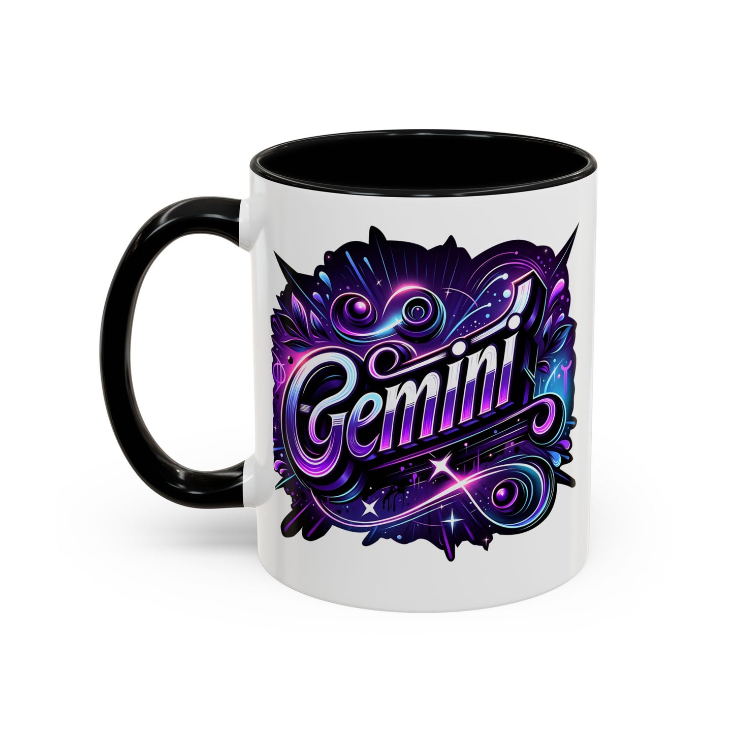 Gemini Accent Coffee Mug - Colorful Astrology Mug, Horoscope Gift, Zodiac Lover's Mug, Unique Coffee Cup, Personalised Birthday Gift