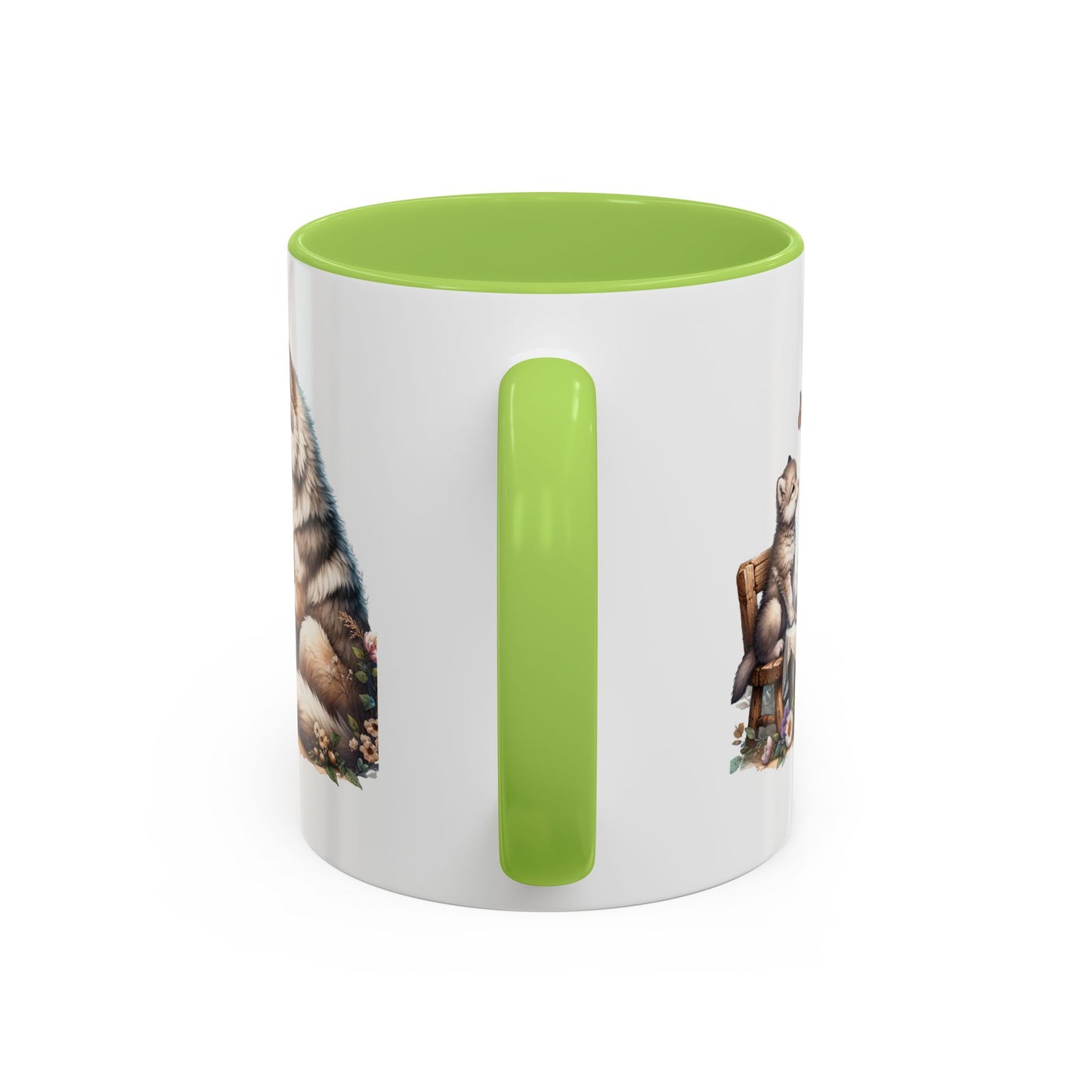 Whimsical Wolf Tea Time Mug | Cute Animal Coffee Cup, Gifts for Animal Lovers, Home Decor, Cozy Kitchen, Unique Gift Idea