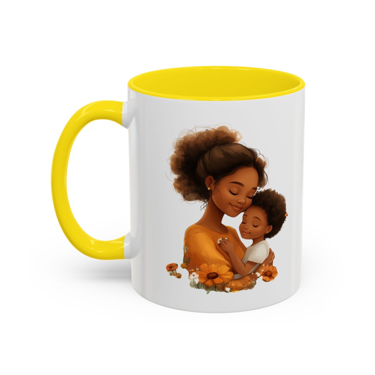 Heartwarming Mom & Child Coffee Mug, Family Gift, Mother's Day Gift, Coffee Lover, Cute Illustration