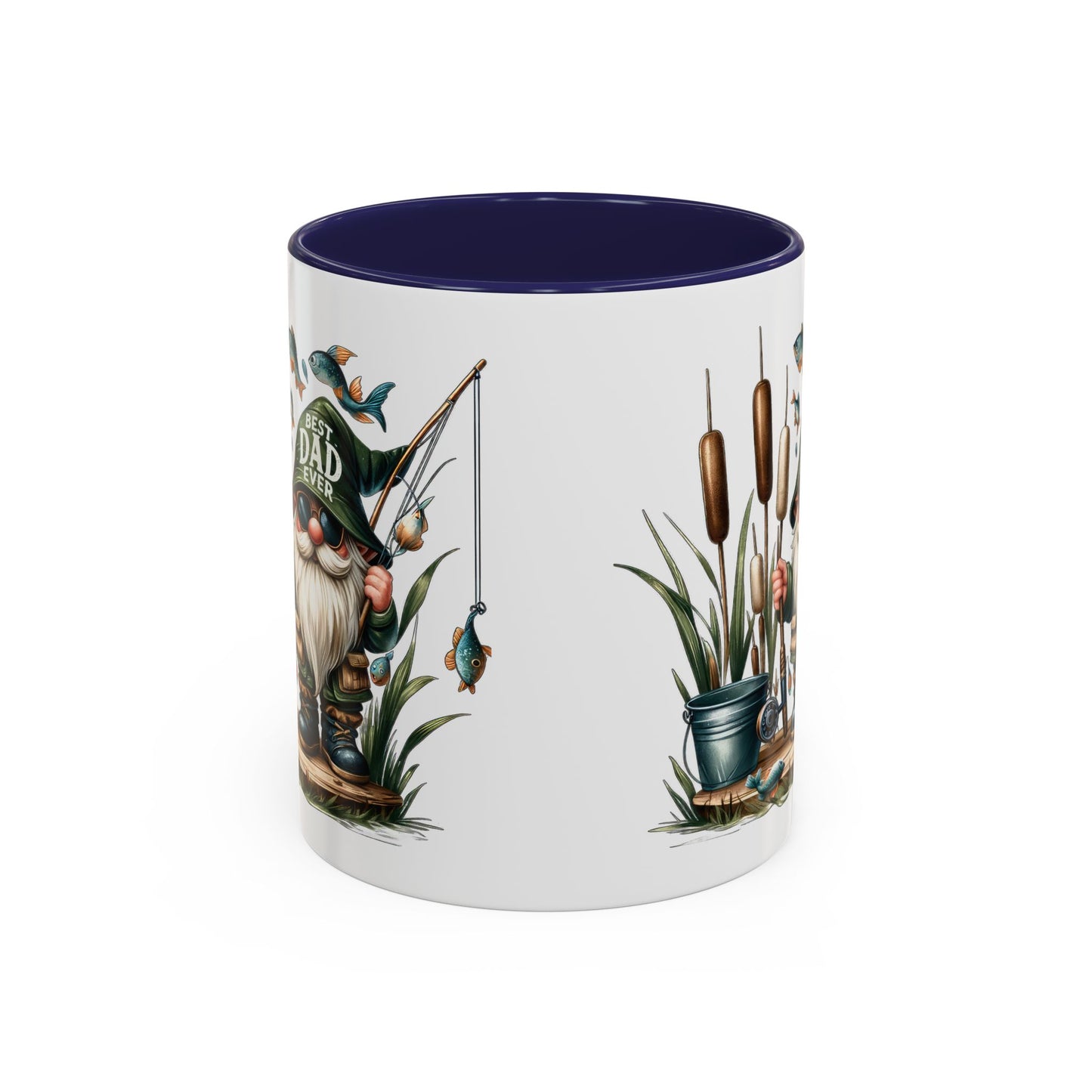 Fishing Gnome Coffee Mug, Best Dad Ever, Father's Day Gift, Dad's Mug, Gnome Decor, Outdoor Lover's Cup