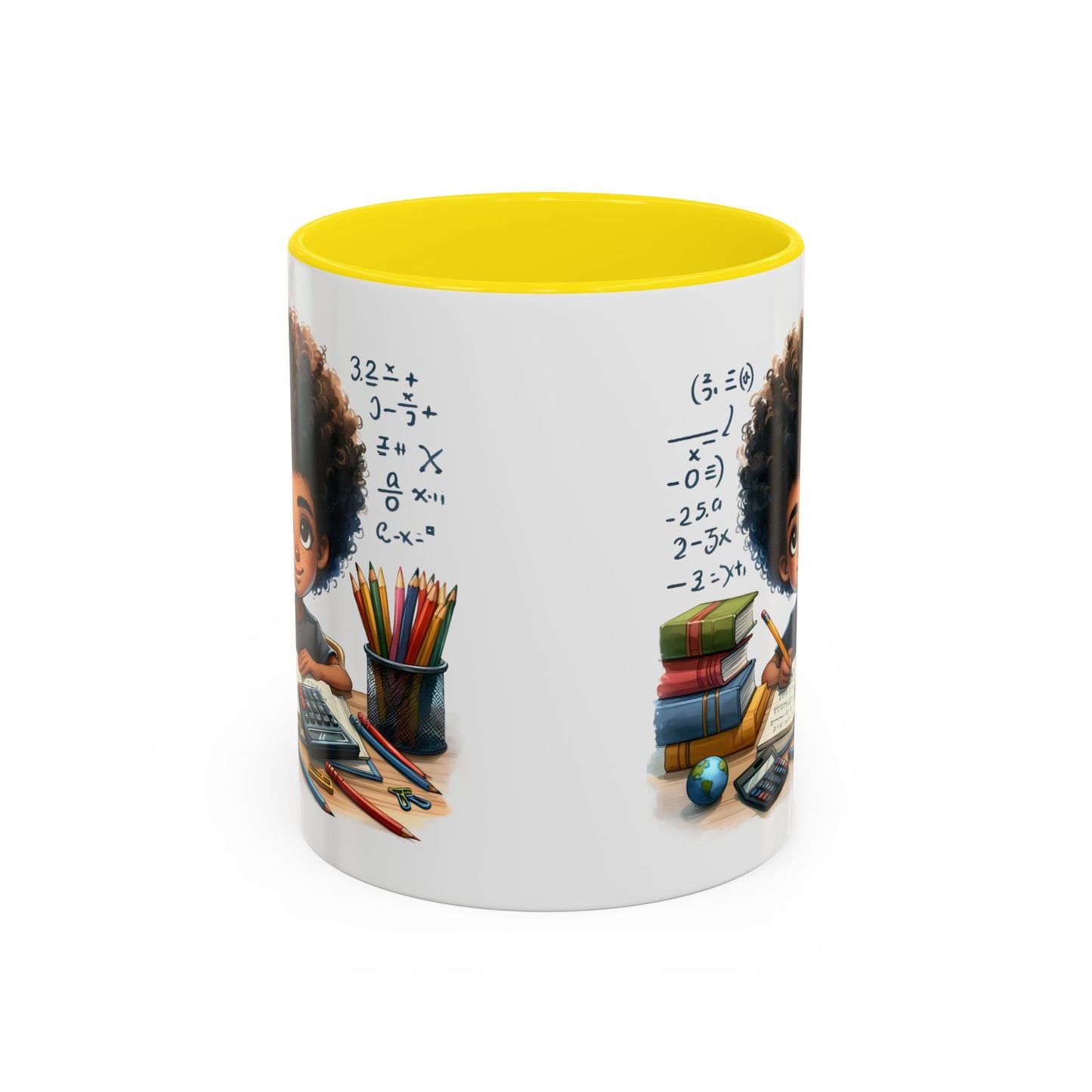 Cute Academic Accent Coffee Mug - Fun Mug for Students, Personalized Teacher Gift, Unique Gift for Scholars, Black Mug with Artwork