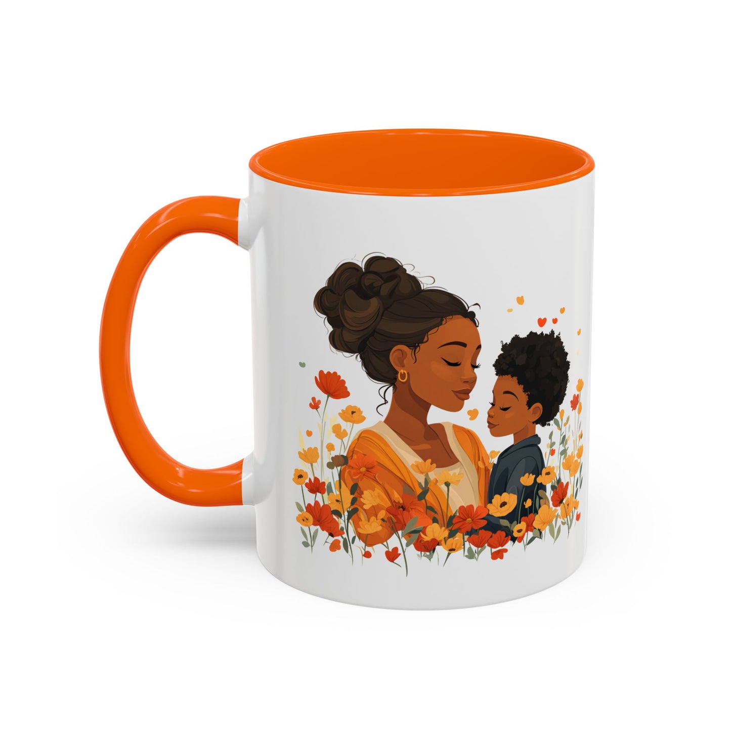 Warm Embrace Floral Coffee Mug - Perfect Gift for Moms, Mother's Day, Family Love, Cozy Mornings, Mom and Child Duo