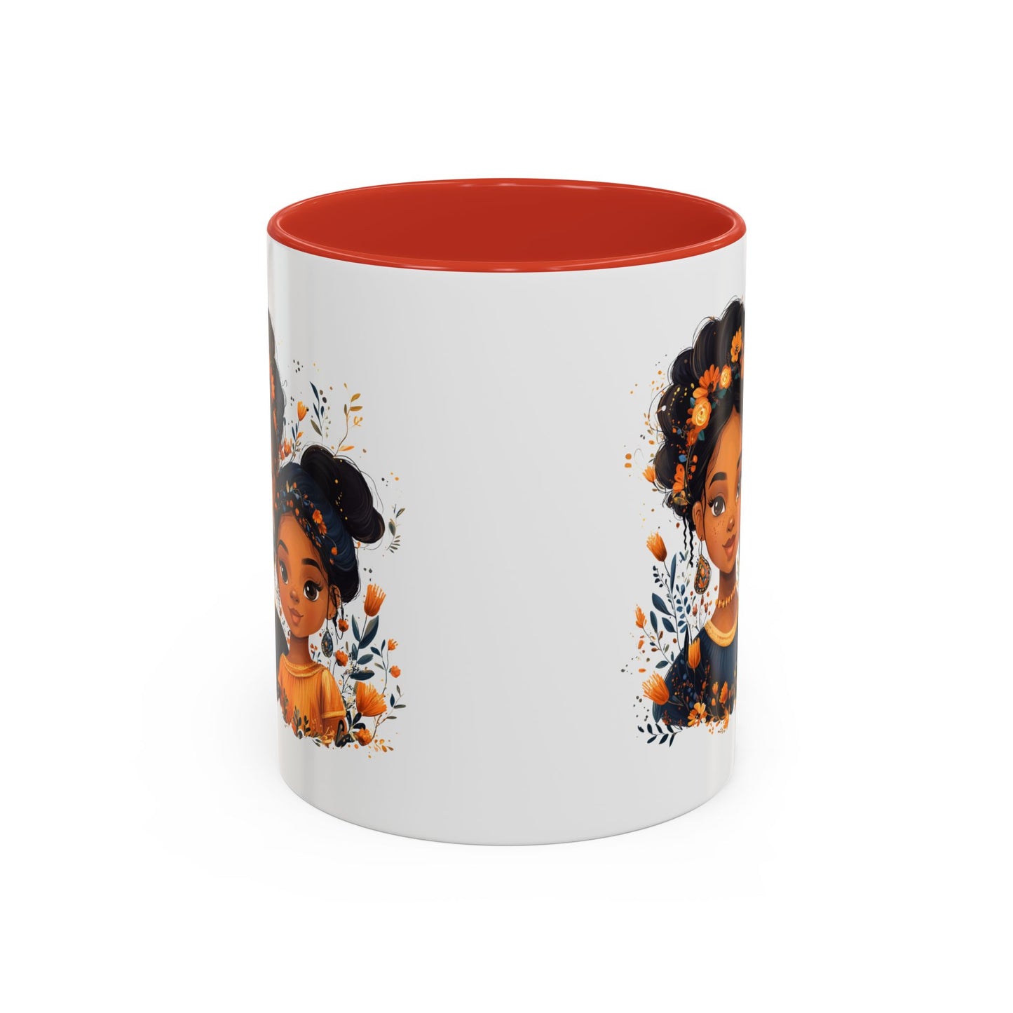 Cute Floral Accent Mug for Coffee Lovers, Gift for Moms, Family Bonding, Fall Decor, Unique Tea Mug