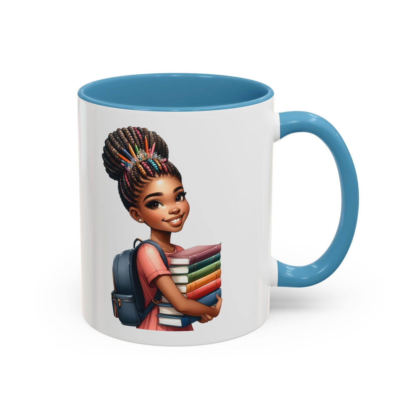 Accent Coffee Mug with Empowering Design, Student Gift, Books Lover Mug, Motivational Cup, School Supplies