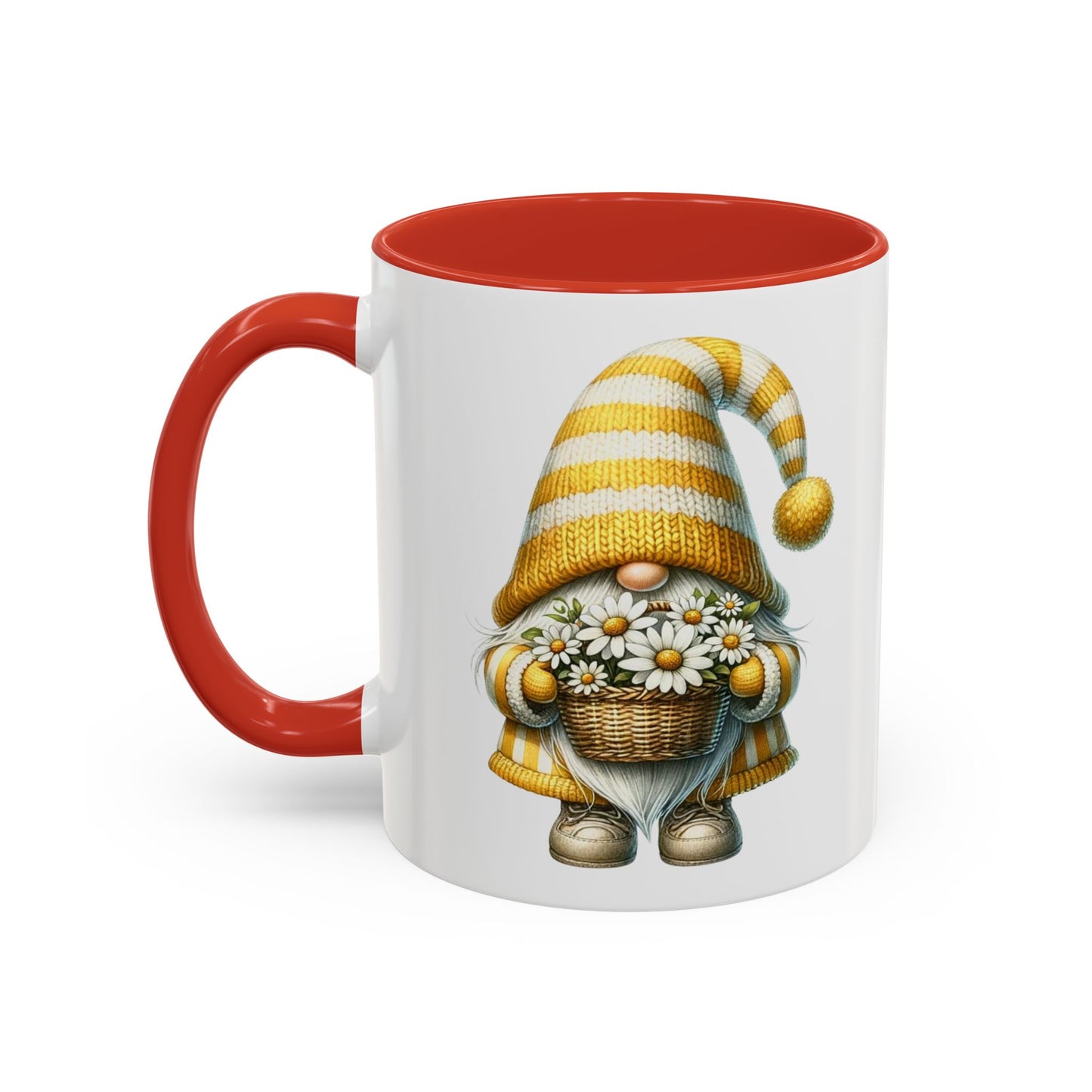 Cheerful Gnome Accent Mug - Perfect for Coffee Lovers, Housewarming Gifts, Spring Decor, Unique Mug Gift, Merry Moments