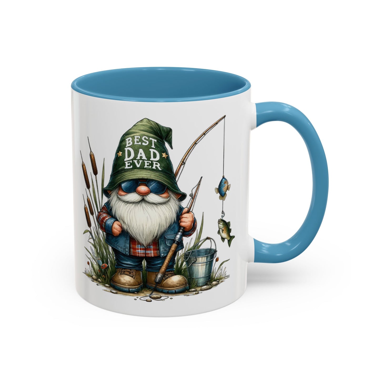 Fishing Gnome Mug – Best Dad Ever, Perfect Gift for Father's Day, Fisherman Coffee Cup, Unique Gifting for Dads, Fun Dad Mugs