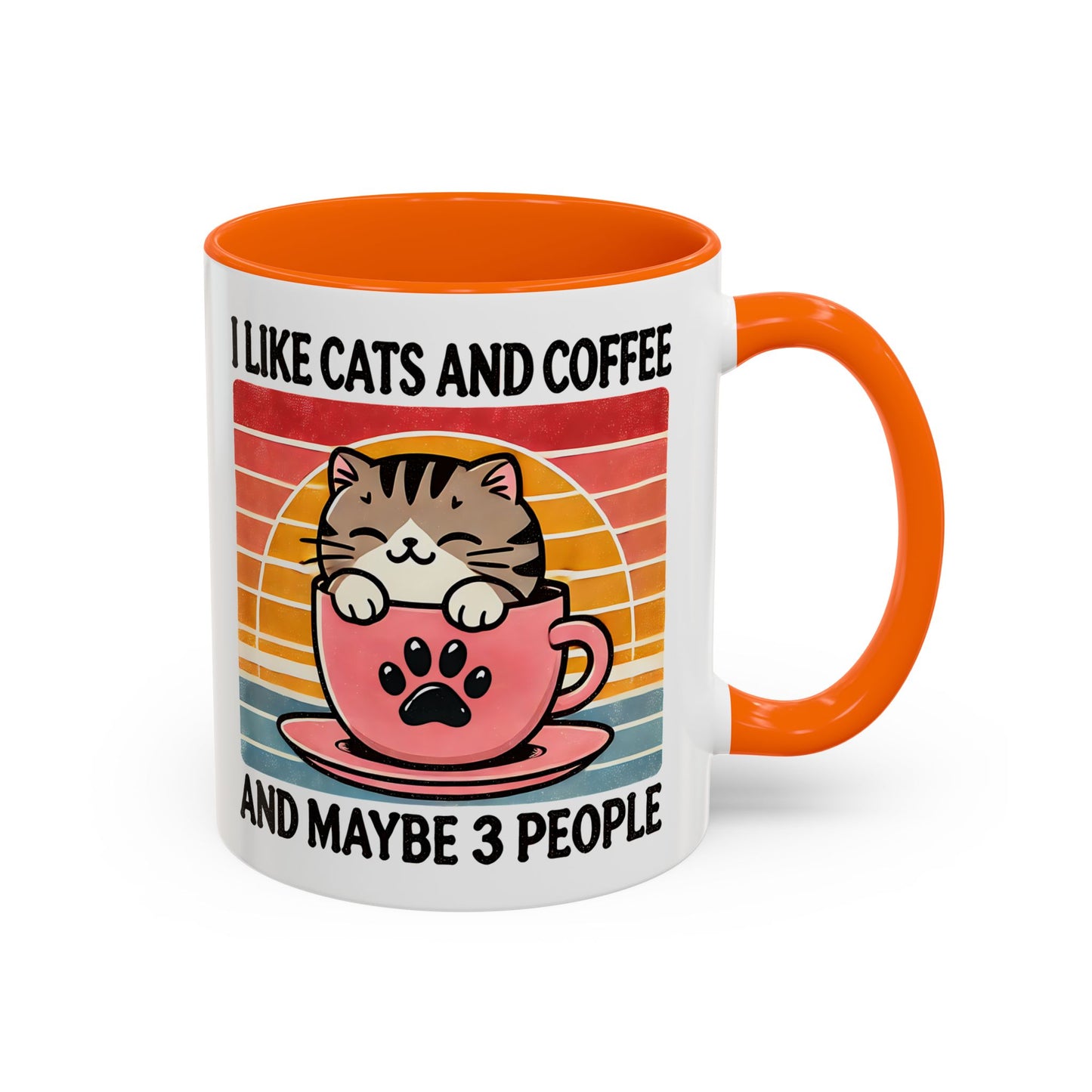 Cute Cat Coffee Mug, Cat Lover Gift, Coffee Lover Mug, Fun Pet Mug, Pet Owner Gifts