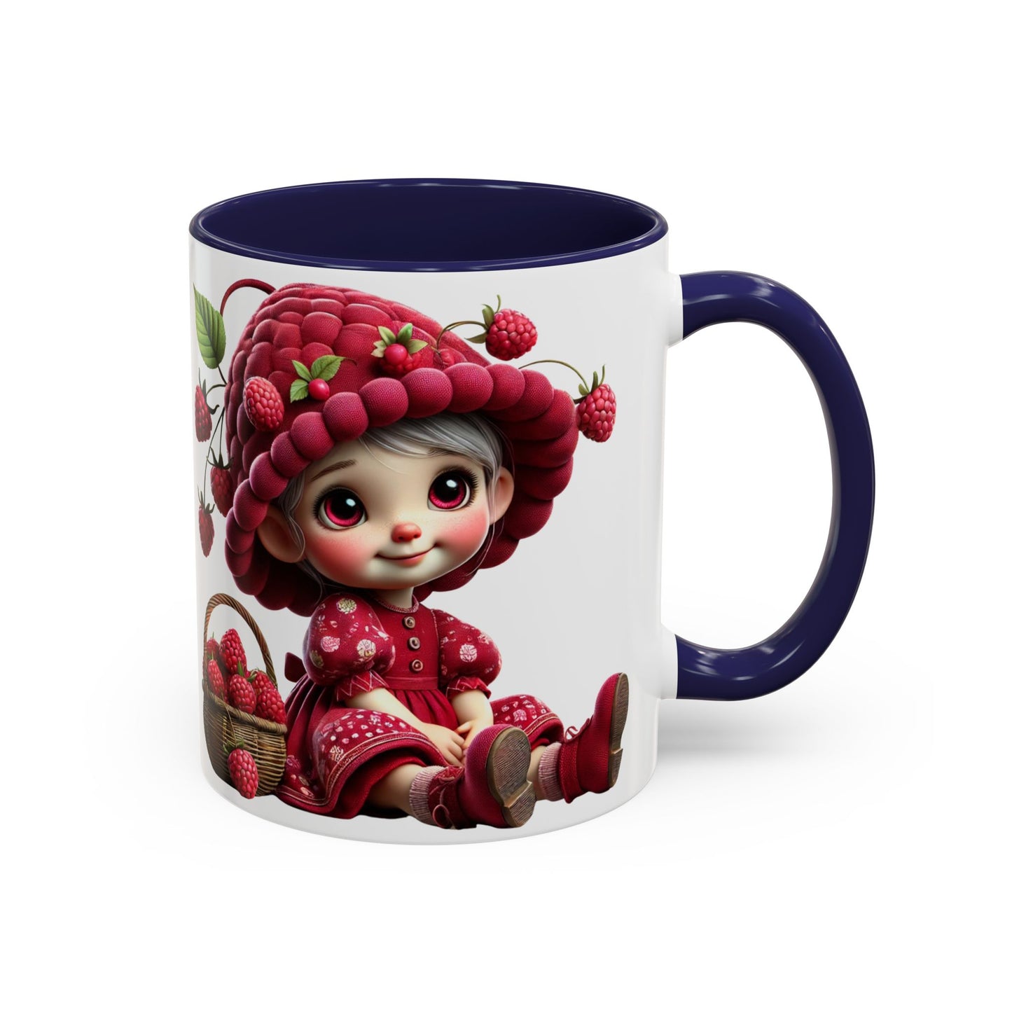 Whimsical Raspberry Character Coffee Mug - 11oz & 15oz