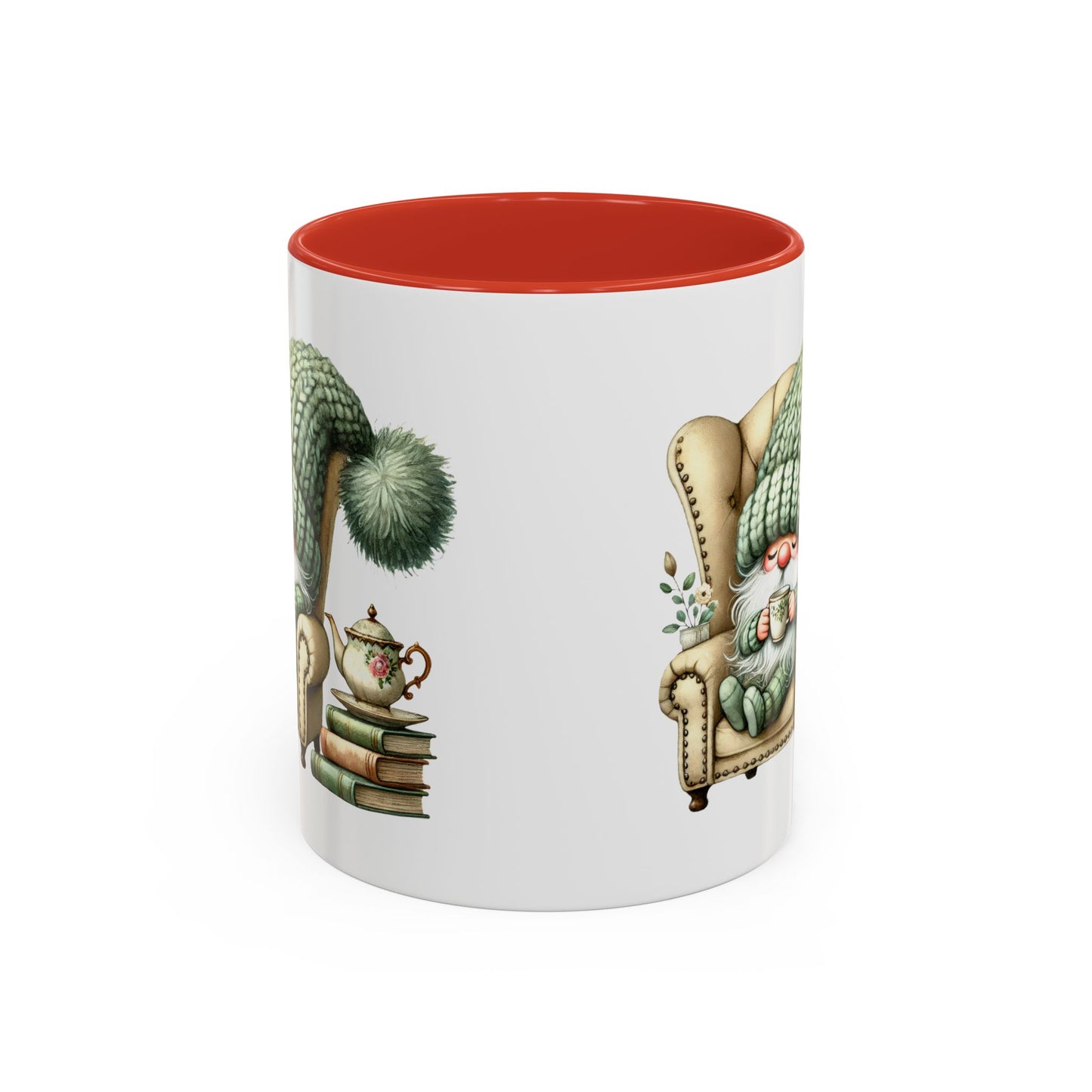 Cozy Gnome Accent Coffee Mug, Cute Gnome Mug, Winter Coffee Cup, Gift for Gnome Lovers, Gnome Decor, Funny Coffee Mug