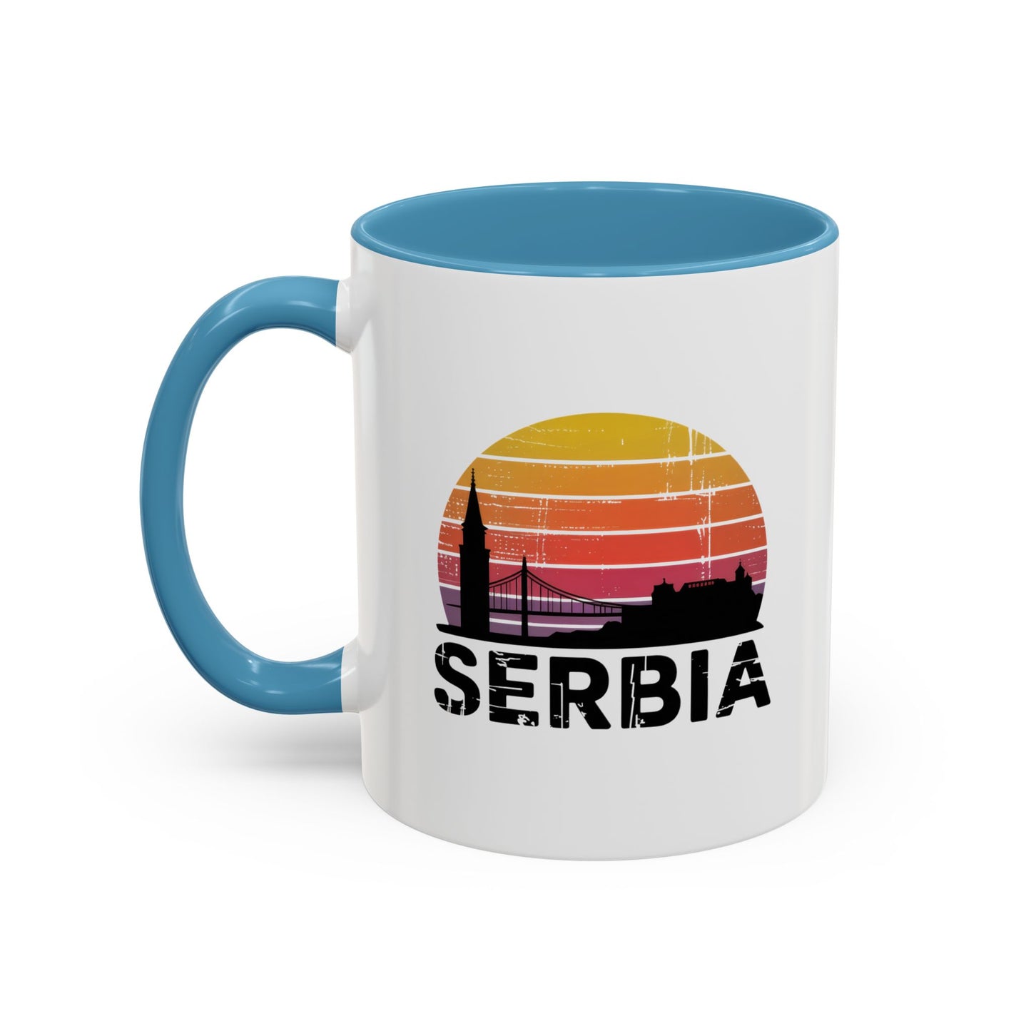 Serbia Sunset Accent Coffee Mug - Perfect for Travel Lovers, Gift for Friends or Family, Great for Home/Office Decor, Unique Souvenir