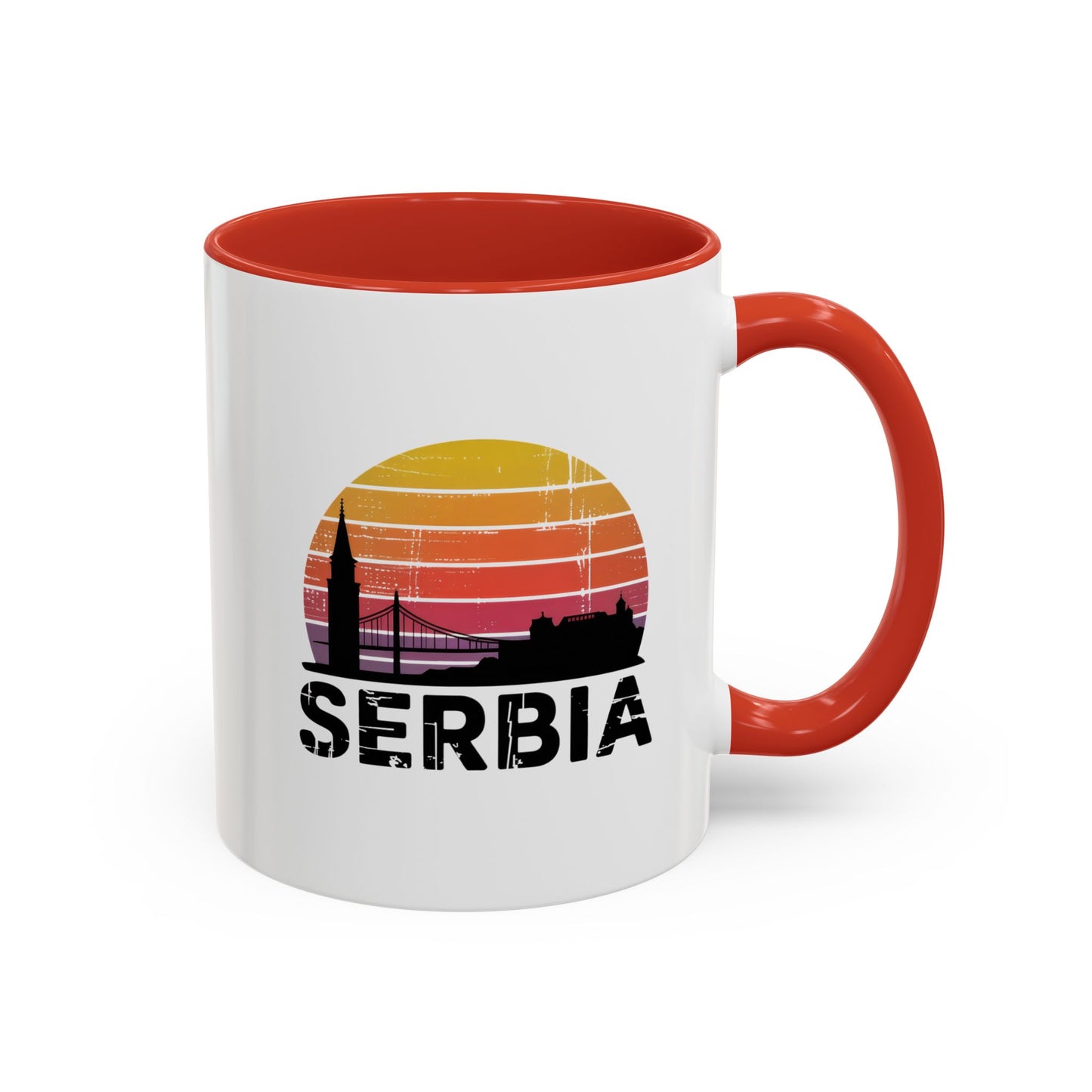 Serbia Sunset Accent Coffee Mug - Perfect for Travel Lovers, Gift for Friends or Family, Great for Home/Office Decor, Unique Souvenir