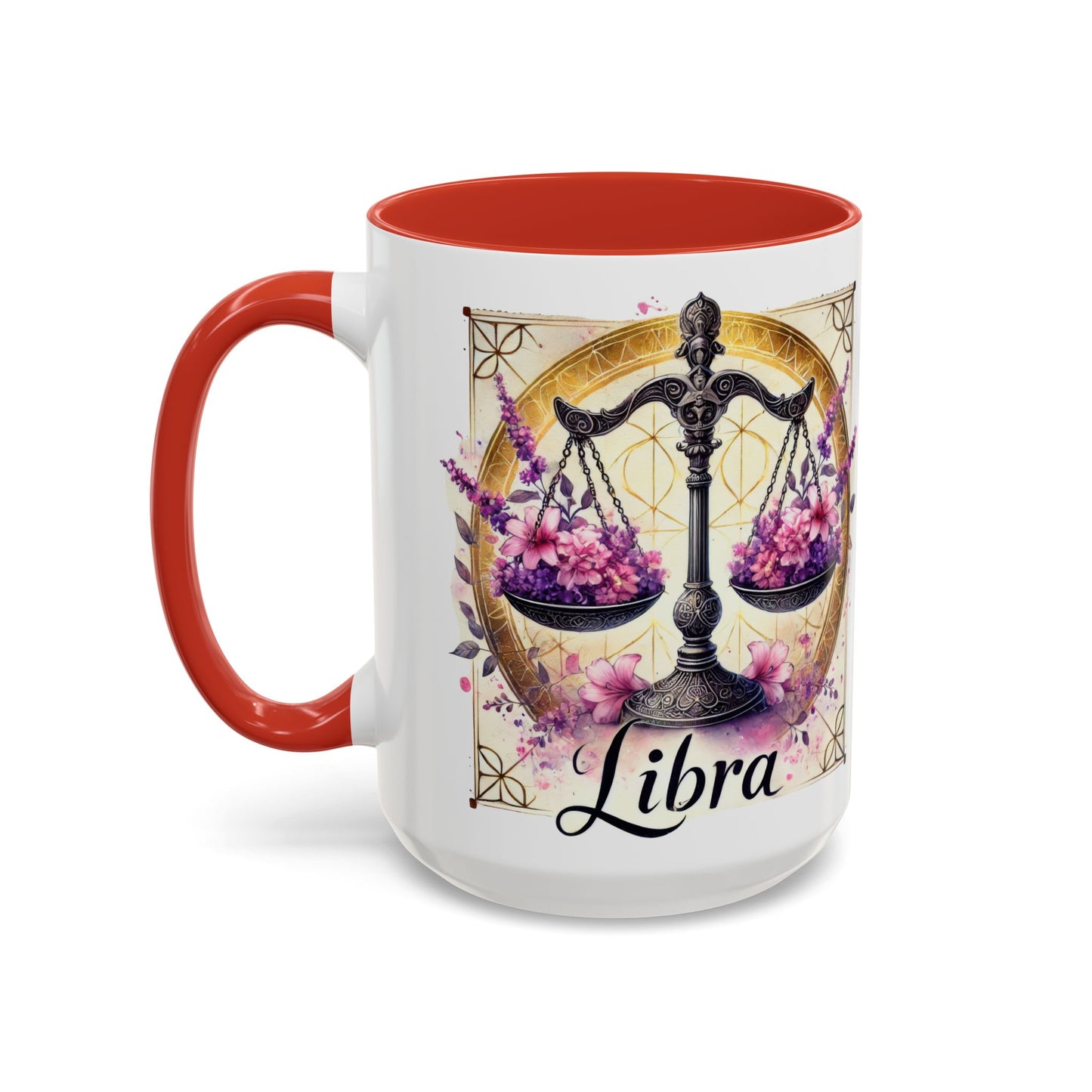 Libra Zodiac Accent Coffee Mug, Horoscope Gift for Astrology Lovers, Cute Libra Decor, Personalized Drinkware, Birthday Gift Idea
