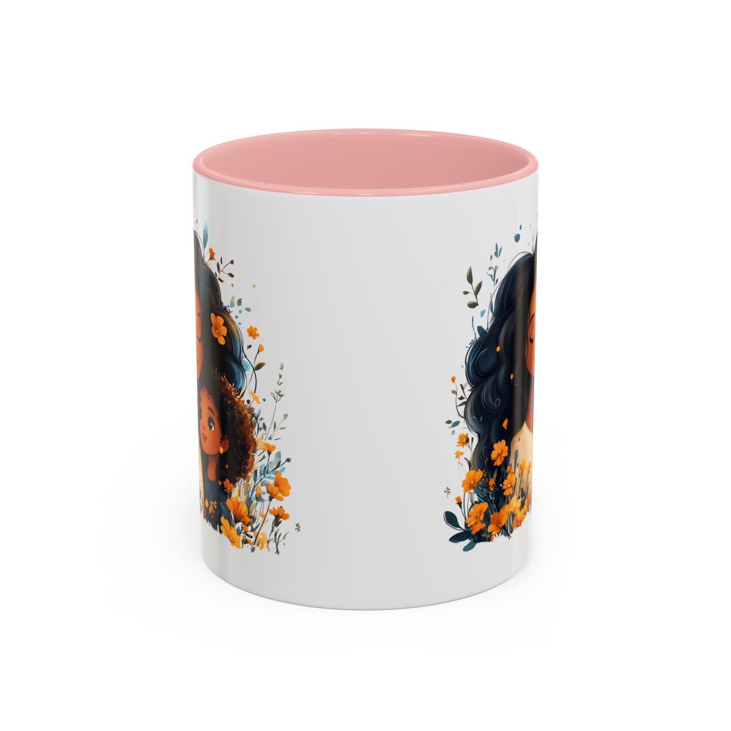 Floral Mom and Daughter Coffee Mug, Mother's Day Gift, Family Bonding, Tea Cup, Inspirational Mug, Cozy Drinkware