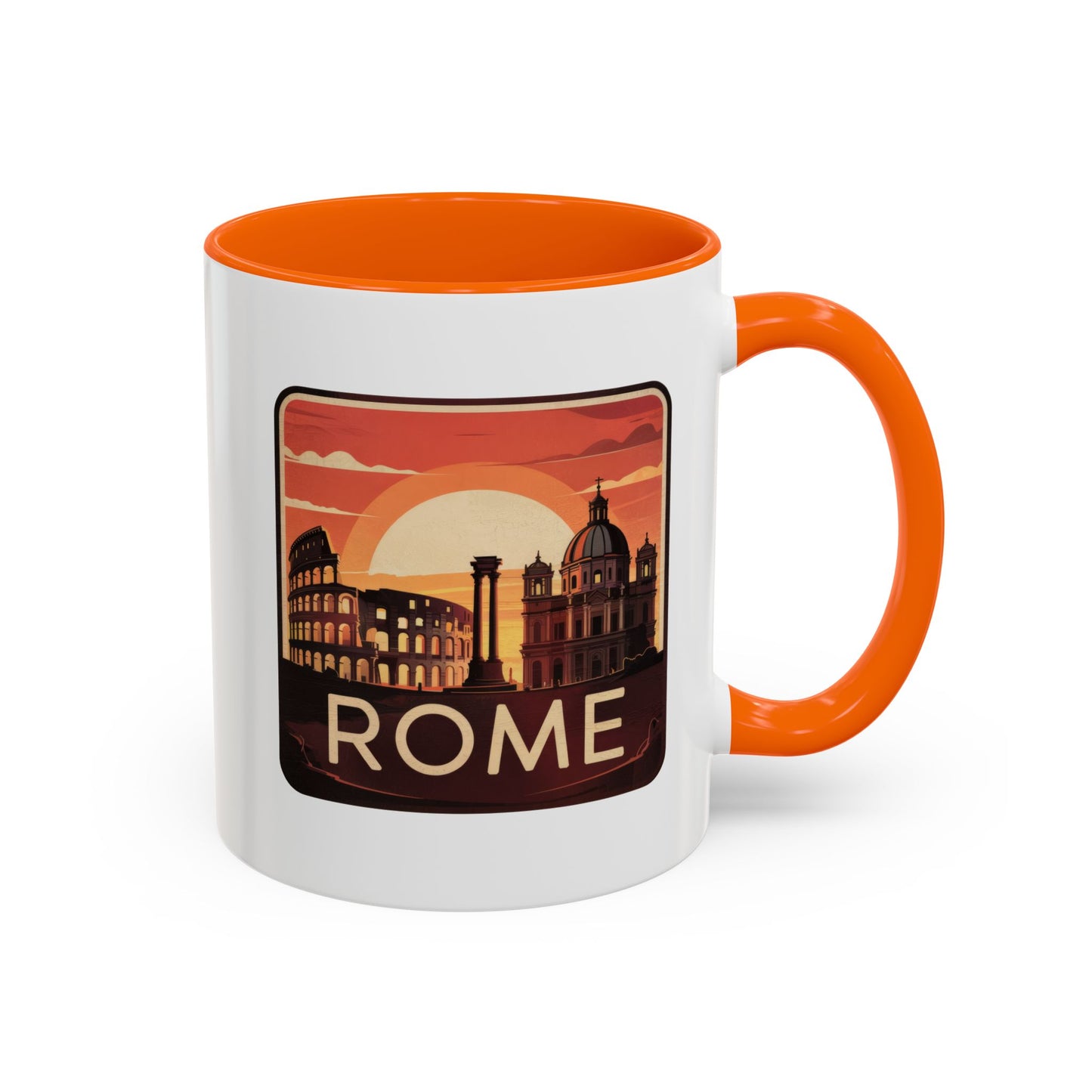 Rome Skyline Accent Coffee Mug, Travel Gift, Coffee Lovers, Home Decor, Unique Souvenir