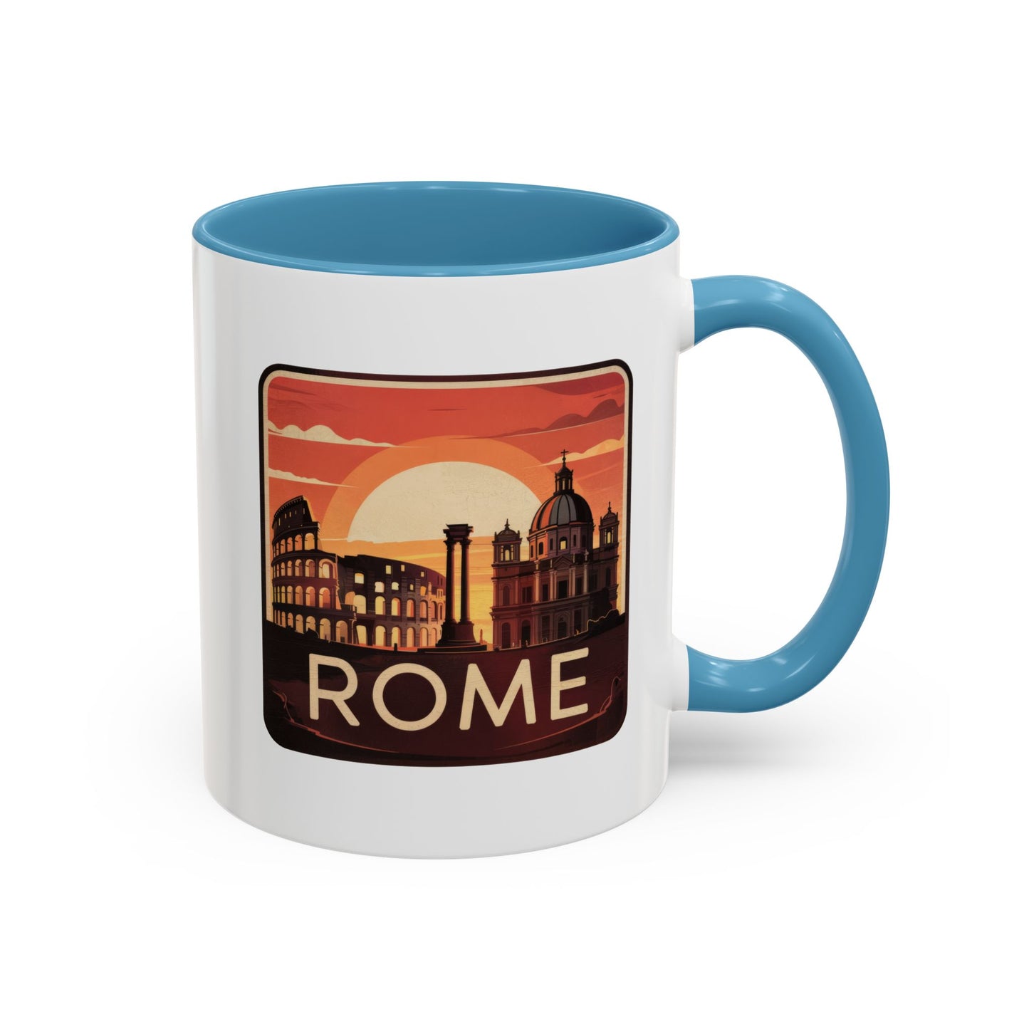 Rome Skyline Accent Coffee Mug, Travel Gift, Coffee Lovers, Home Decor, Unique Souvenir