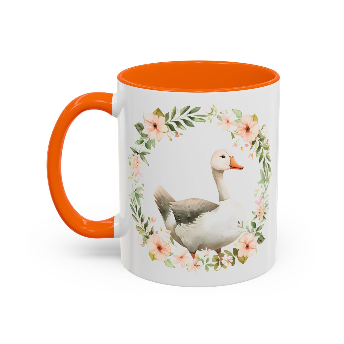 Floral Goose Accent Coffee Mug | Nature Lover Gift, Home Decor, Coffee Lover, Office Mug, Mother's Day Gift