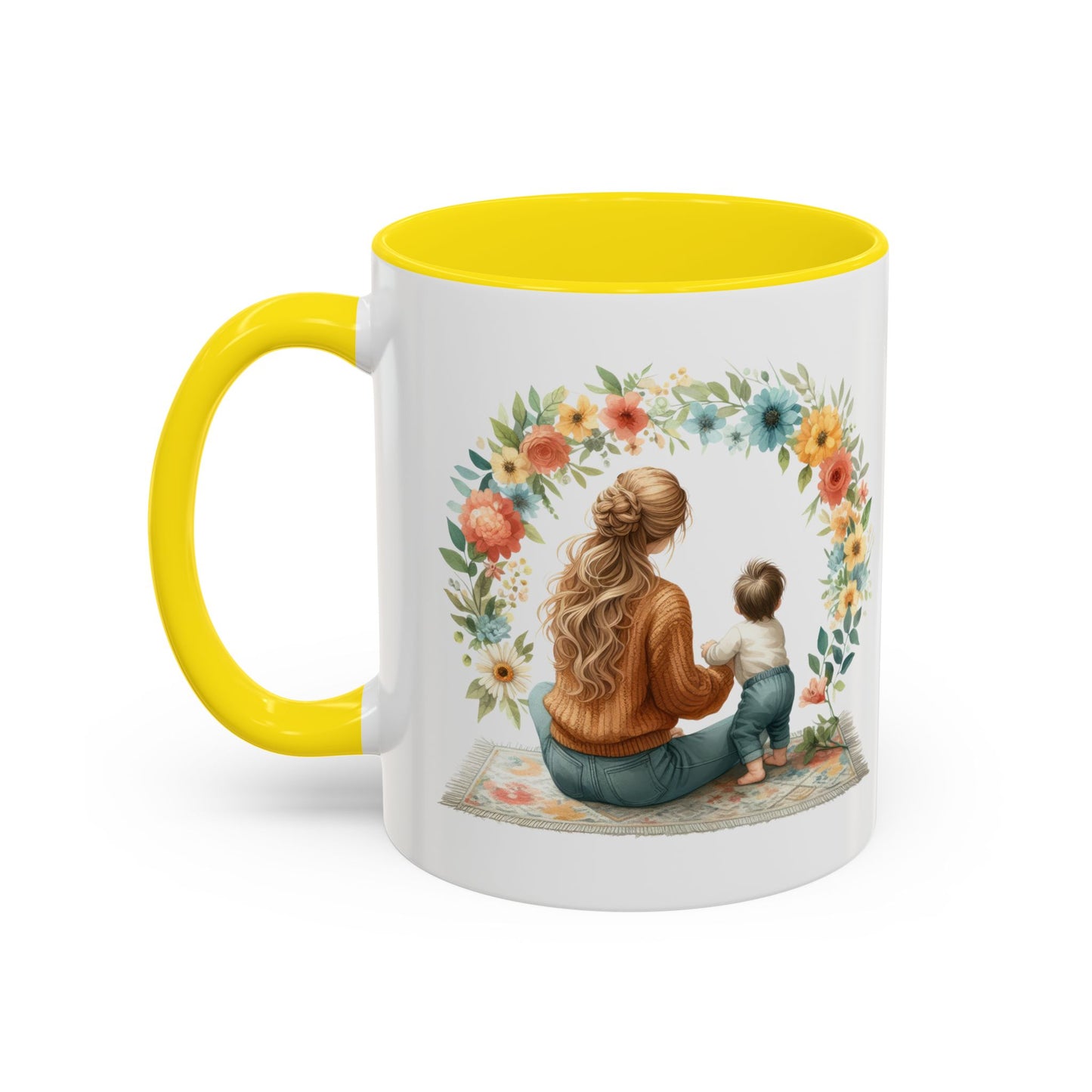 Warm Floral Family Coffee Mug - Perfect Gift for Moms, Home Decor, Cozy Vibes, Mother's Day, Tea Lovers, Baby Showers