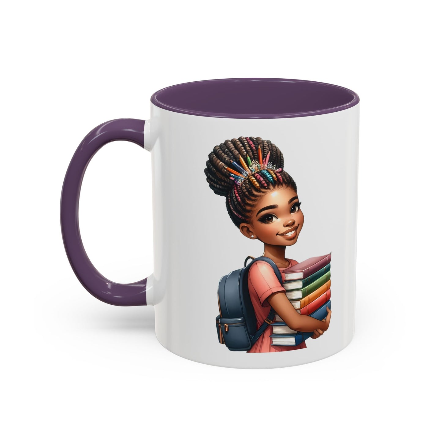 Accent Coffee Mug with Empowering Design, Student Gift, Books Lover Mug, Motivational Cup, School Supplies