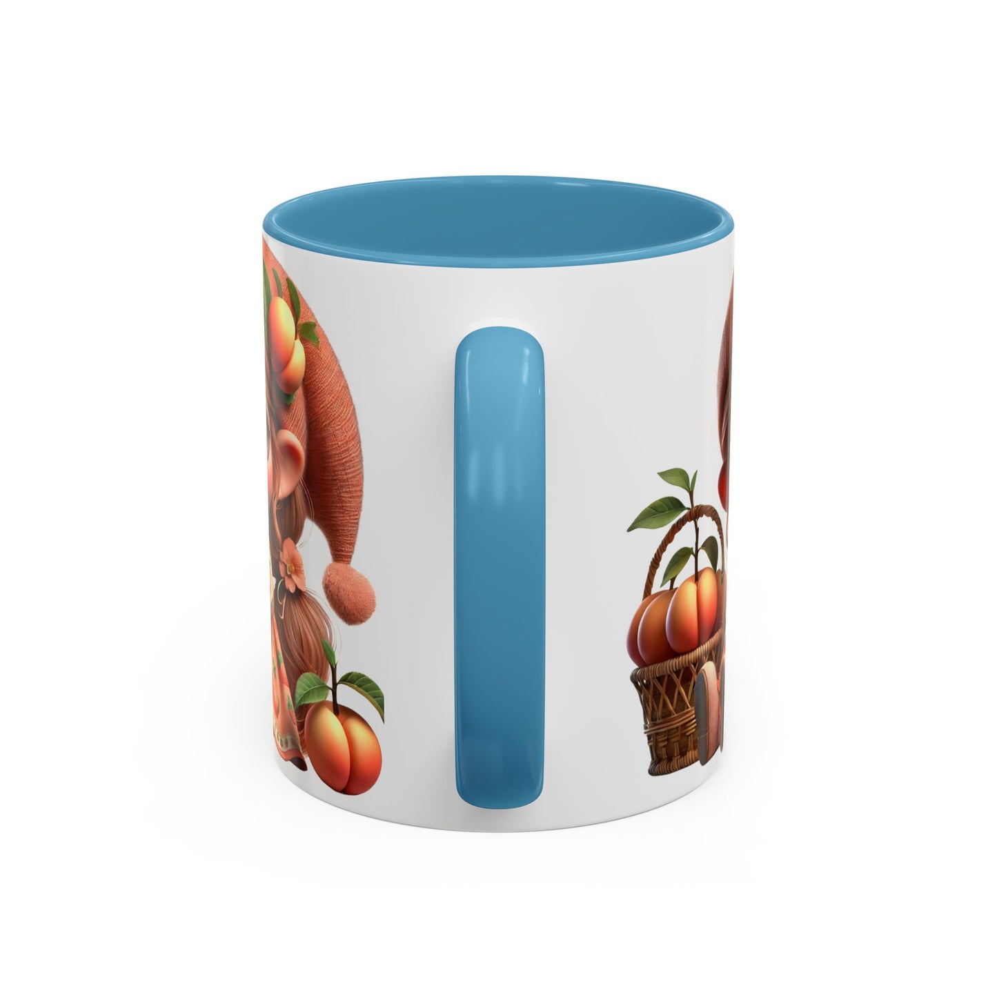 Cute Peach Character Accent Coffee Mug - Ideal for Cozy Mornings