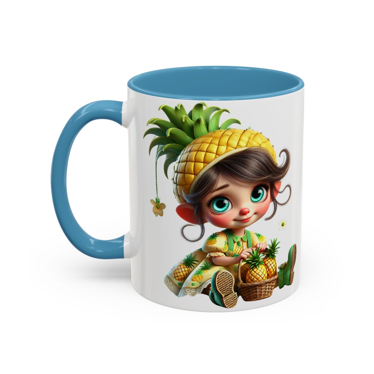 Pineapple-themed Accent Coffee Mug - Tropical Fun for Every Sip