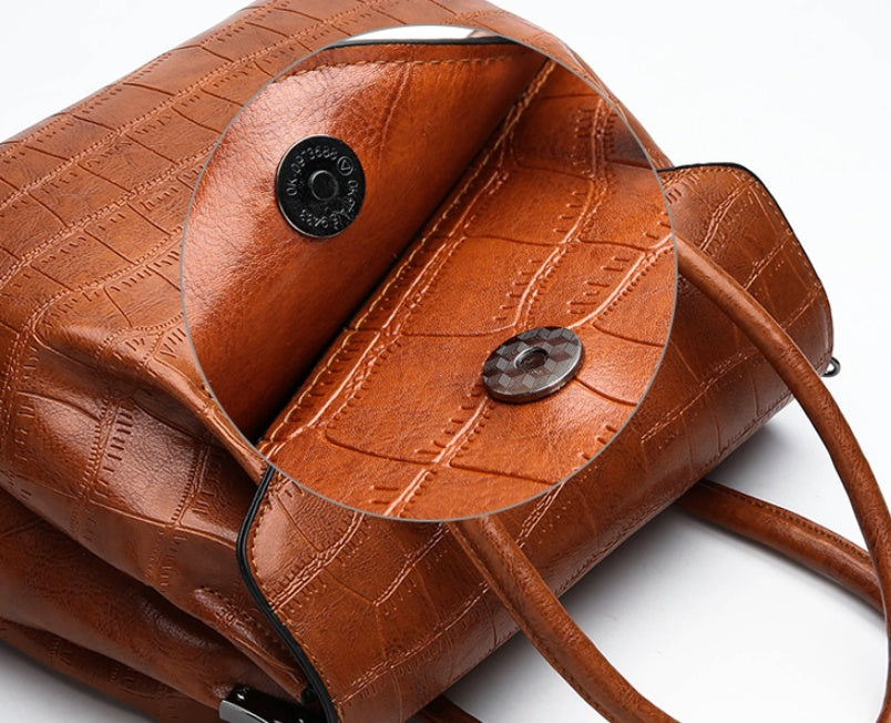 Seashell soft leather bag ladies slung shoulder bag