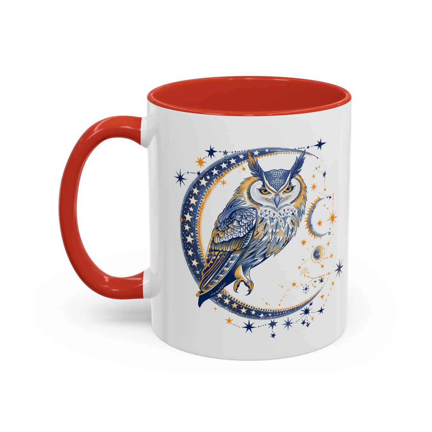 Celestial Owl Coffee Mug | Starry Night Mug, Astrology Gift, Owl Lover Cup, Unique Drinking Vessel, Enchanted Home Decor