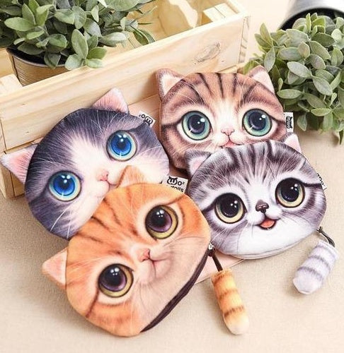 3D Big eyed Cat Coin Purrse