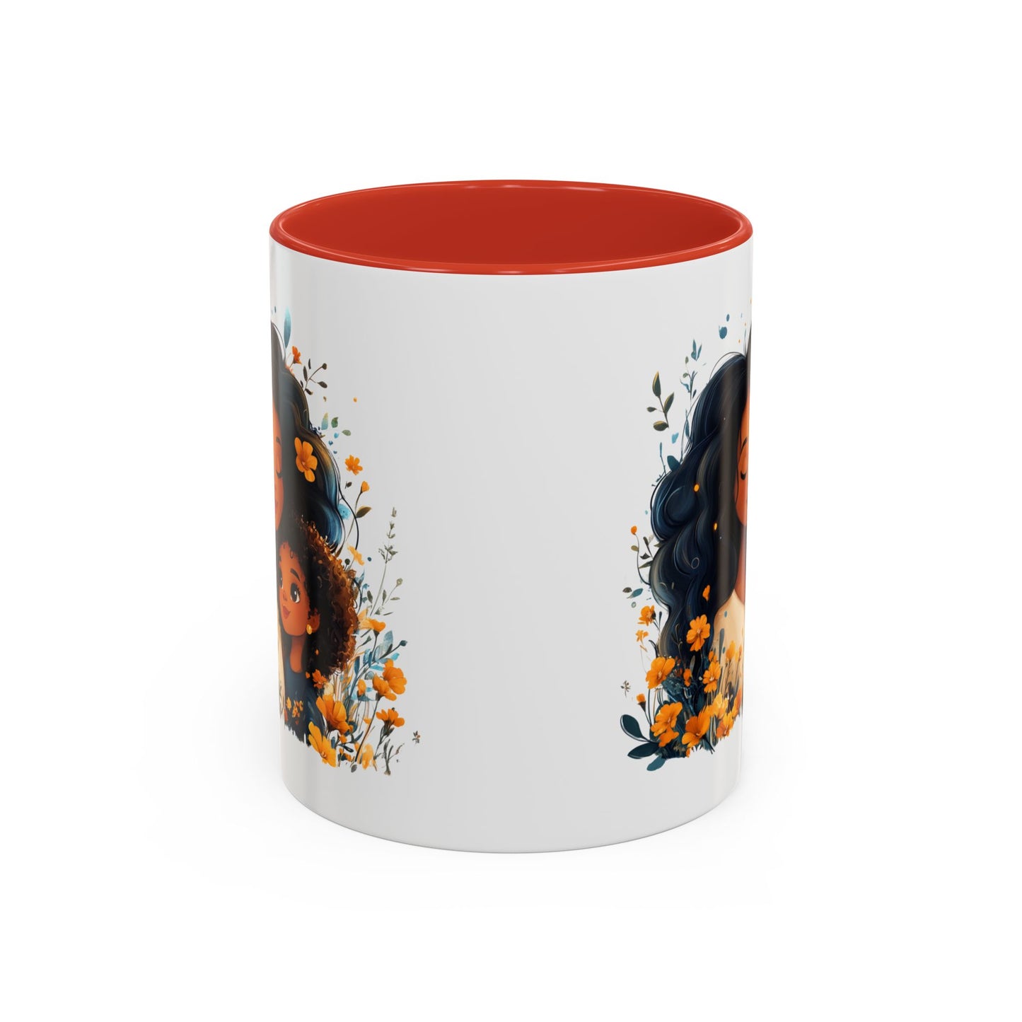 Floral Mom and Daughter Coffee Mug, Mother's Day Gift, Family Bonding, Tea Cup, Inspirational Mug, Cozy Drinkware