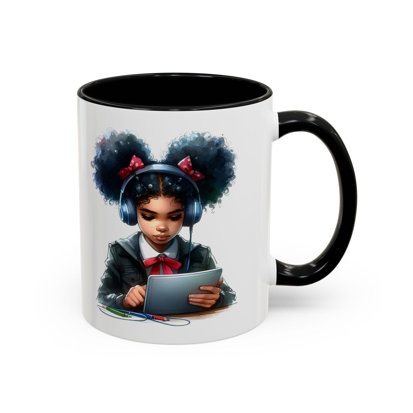 Chic Student Accent Coffee Mug | Ideal for Study Sessions, Gifts for Students, Home Office Decor, Birthday Surprise, Cozy Vibes