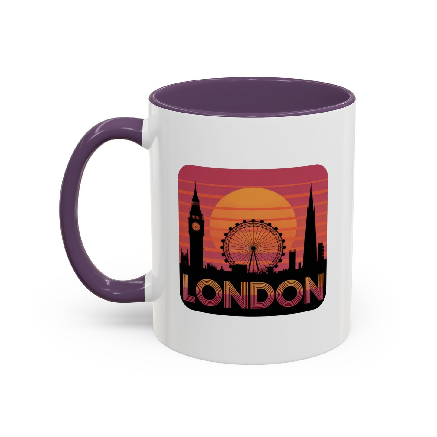 London Skyline Accent Coffee Mug - Perfect Gift for Travelers, London Lovers, Home Decor, Office Use, Road Trip Memories