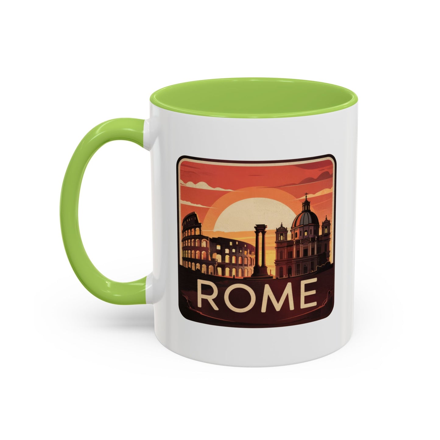 Rome Skyline Accent Coffee Mug, Travel Gift, Coffee Lovers, Home Decor, Unique Souvenir