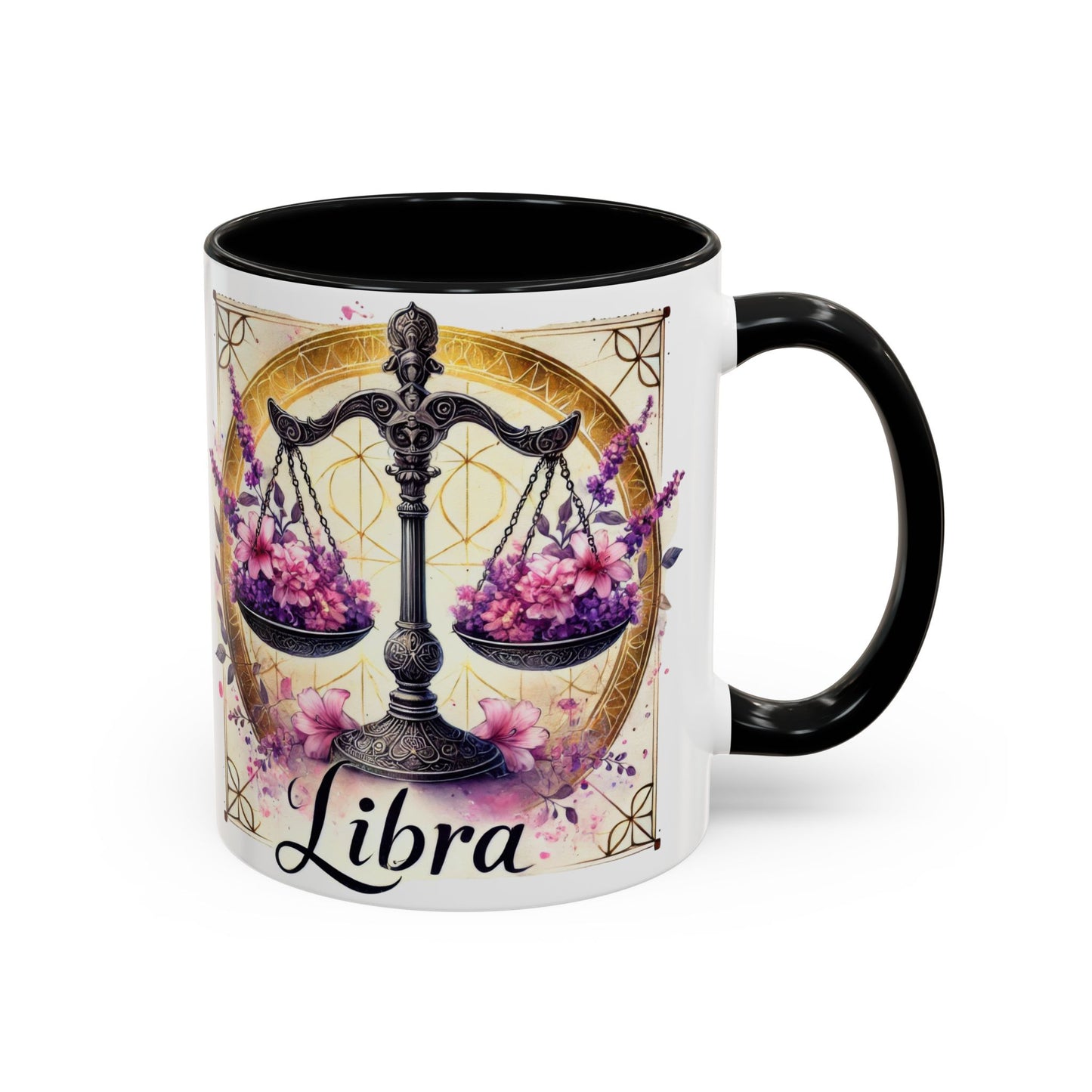 Libra Zodiac Accent Coffee Mug, Horoscope Gift for Astrology Lovers, Cute Libra Decor, Personalized Drinkware, Birthday Gift Idea