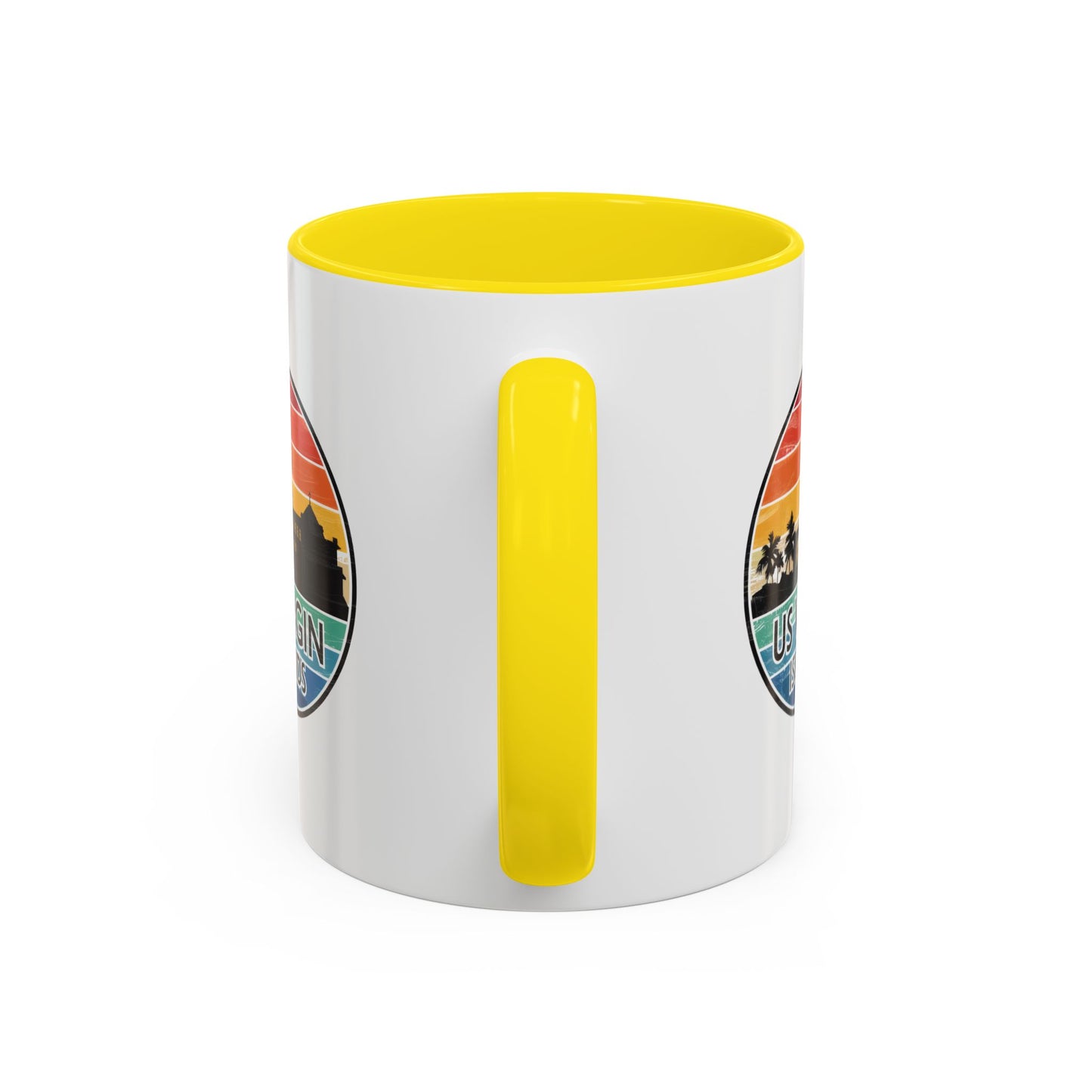 Tropical Landscape Coffee Mug, US Virgin Islands Mug, Travel Souvenir Cup, Beach Lover Gift, Vacation Keepsake, Colorful Accent Mug