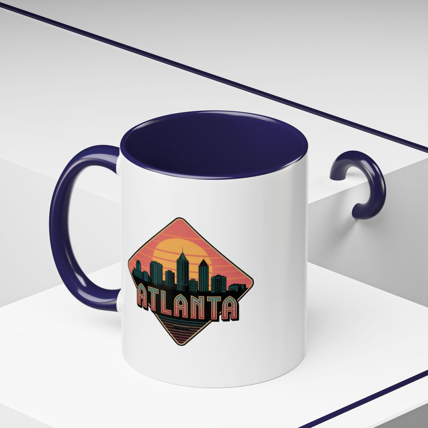 Atlanta Skyline Accent Coffee Mug, Unique Gift for Coffee Lovers, Home Decor, Travel Souvenir, Urban Style Mug
