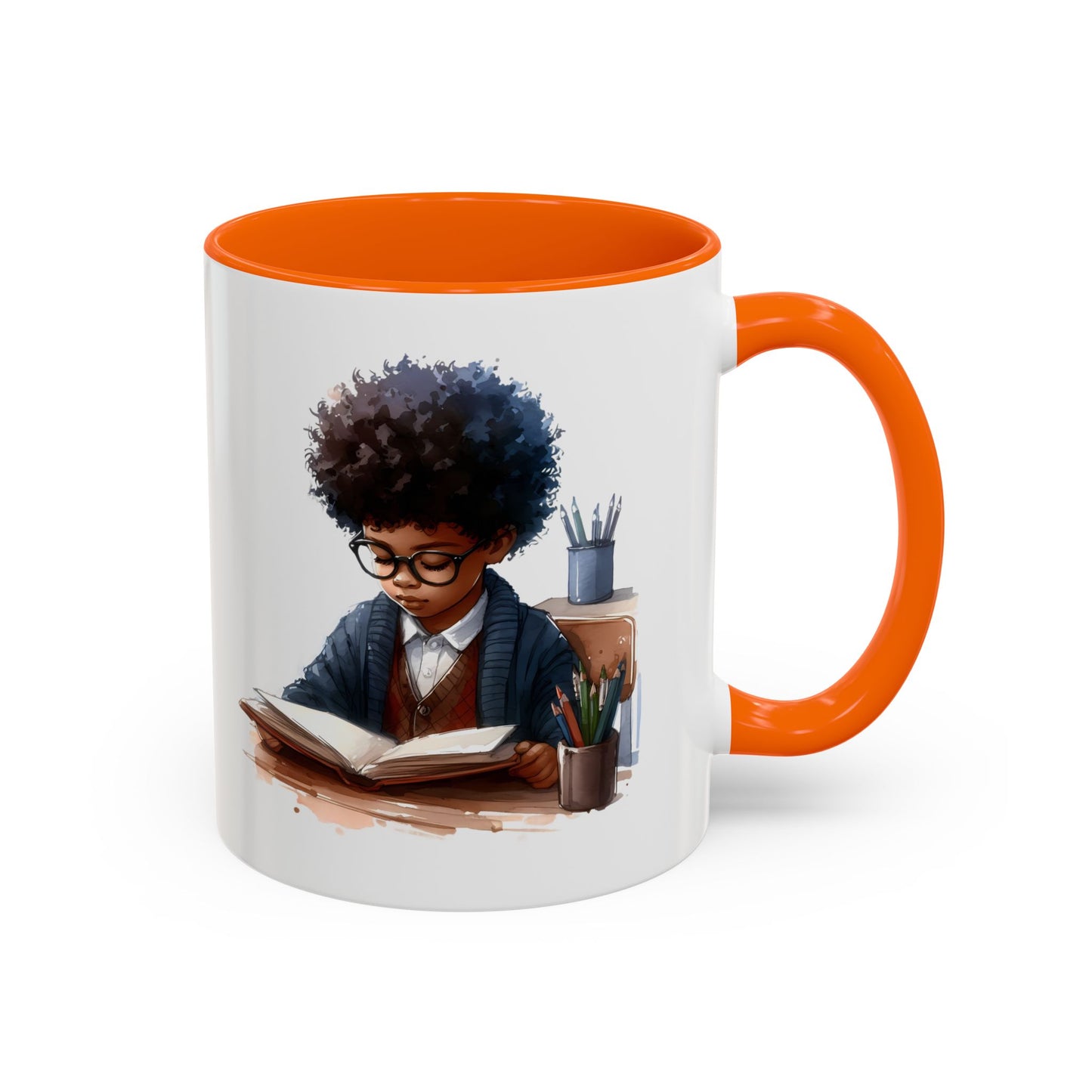 Studious Kid Accent Coffee Mug | Reading Gift for Book Lovers | Unique Office Decor | Fun Drinkware | Educational Present