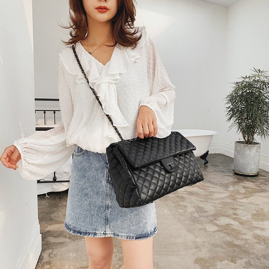 Lingge Chain Bag Women's Shoulder Crossbody Bag