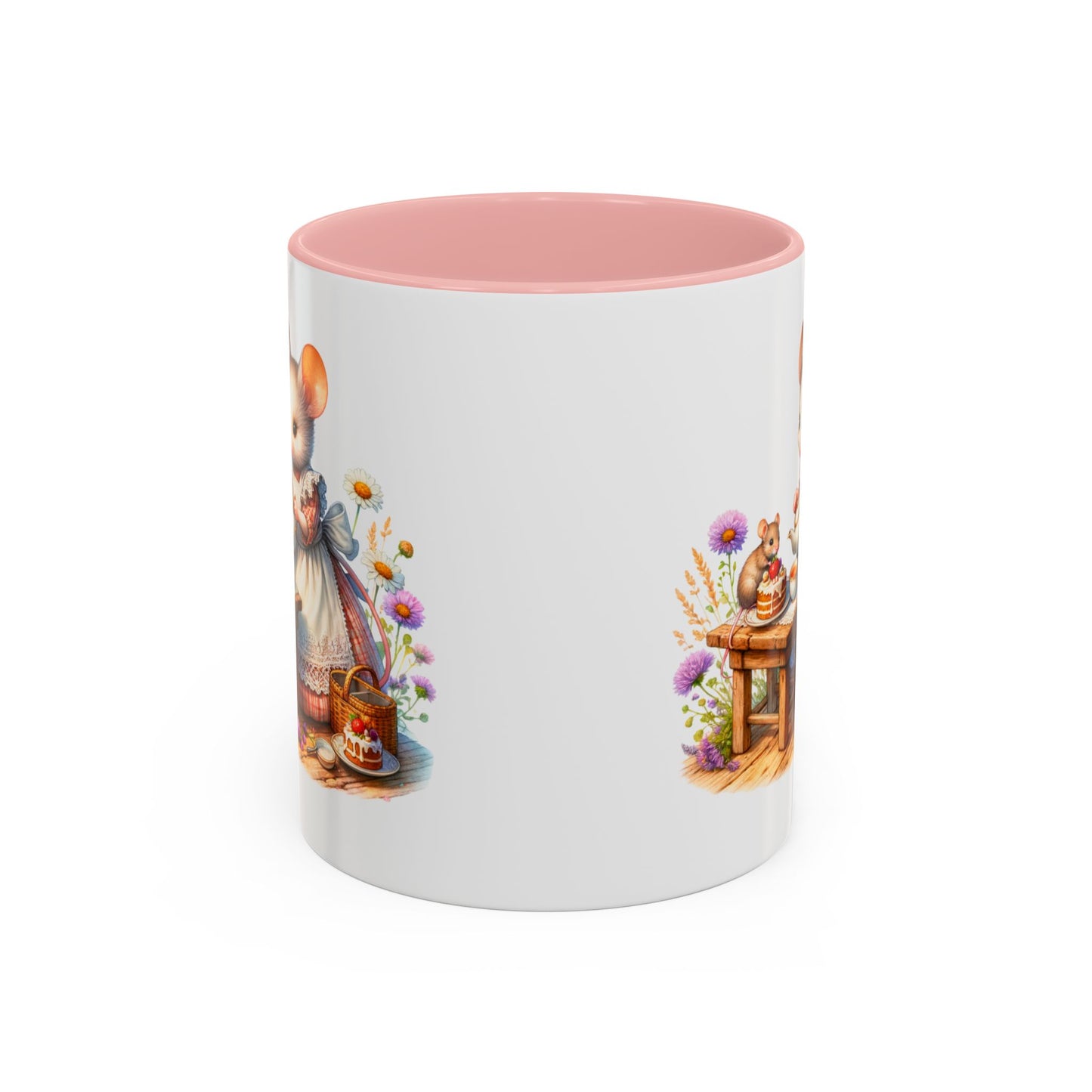 Adorable Mouse Kitchen Coffee Mug, Cute Animal Mug, Gift for Baking Lovers, Cozy Home Decor, Kitchenware, Tea Mug, Floral Design
