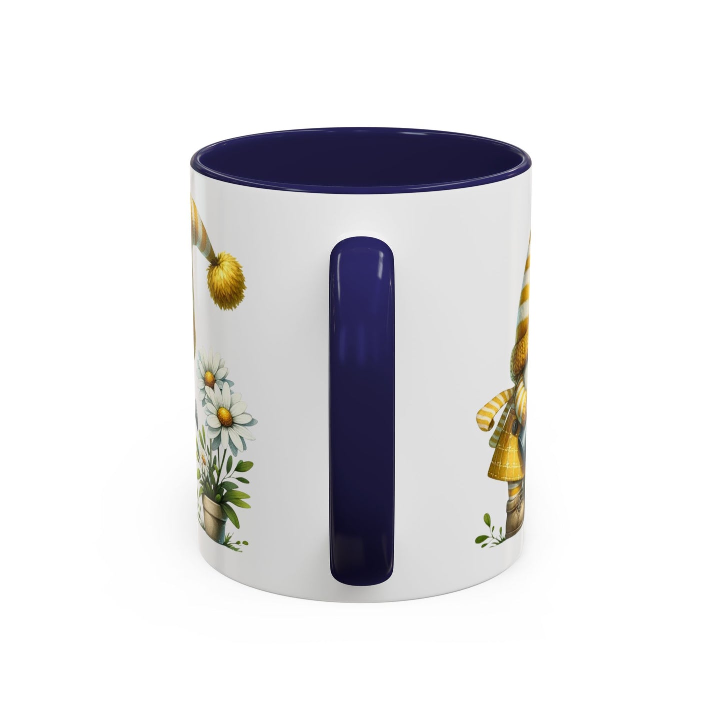 Charming Gnome Accent Coffee Mug, Cute Nature Decor, Garden Lover Gift, Springtime Coffee Cup, Whimsical Kitchenware